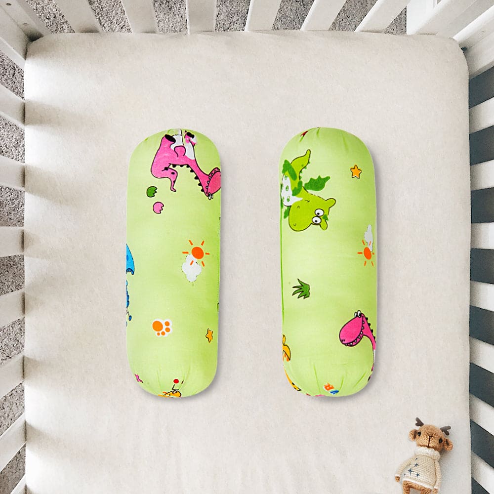 Dinosour Green 2 Pcs Large Bolster Set - Baby Moo