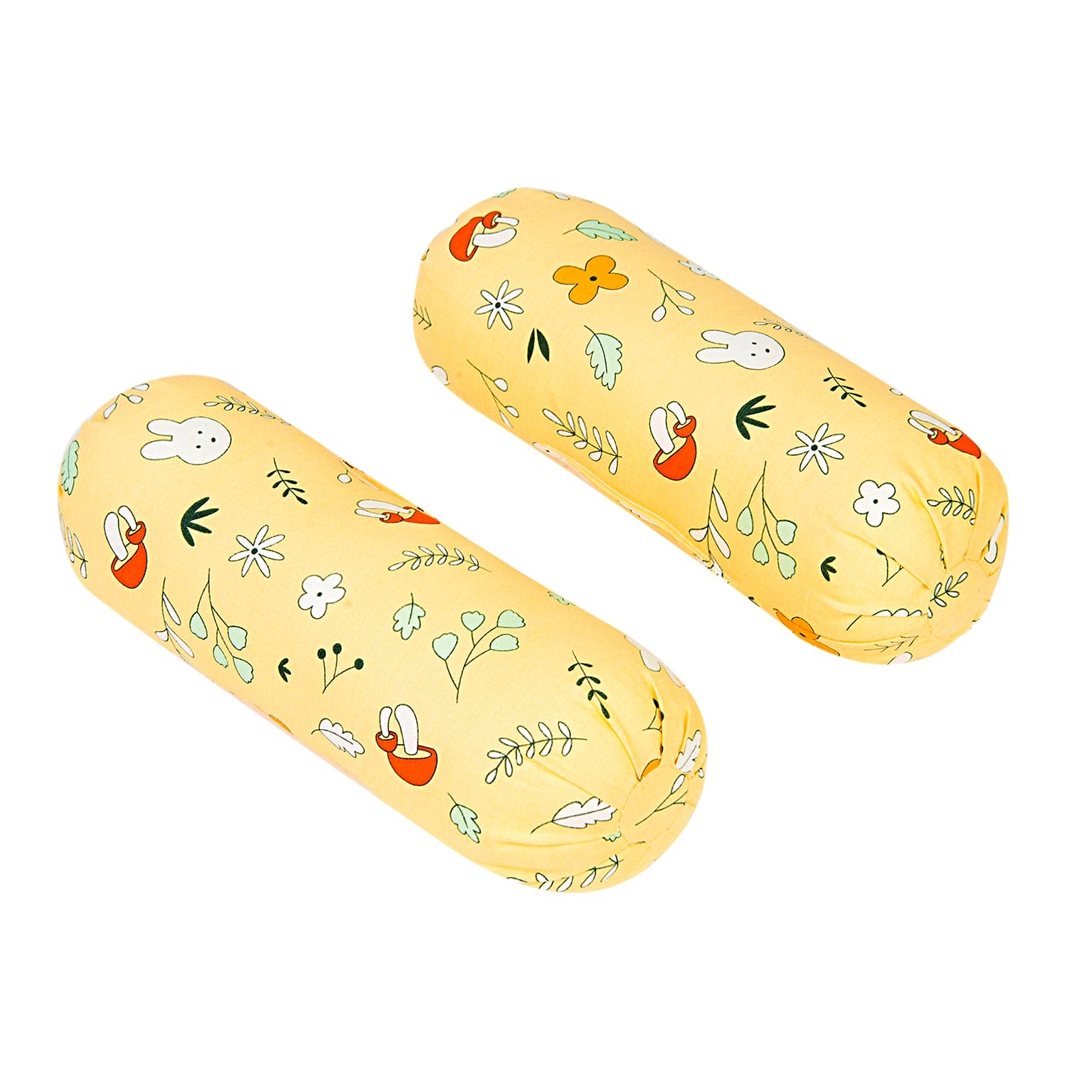 Floral Yellow 2 Pcs Large Bolster Set - Baby Moo
