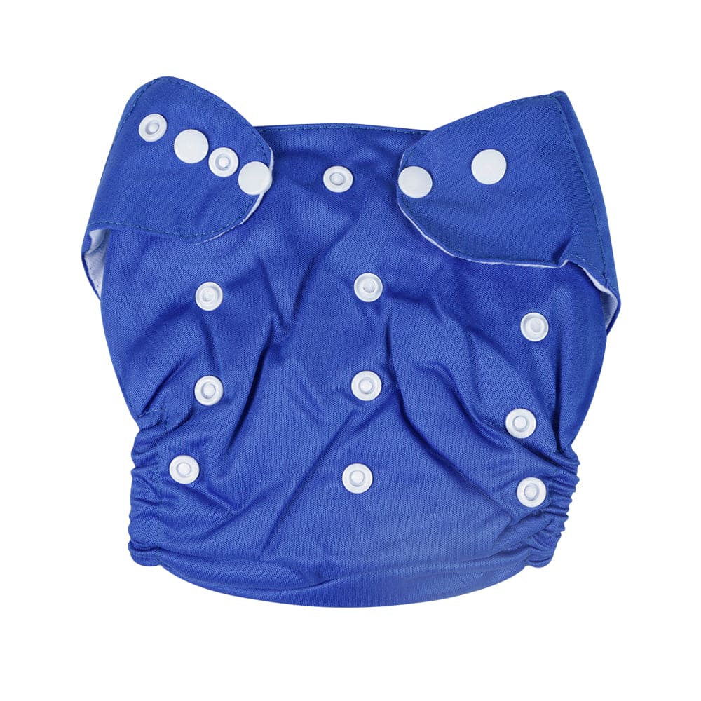 Plain Blue Adjustable & Washable Diaper - Baby Moo