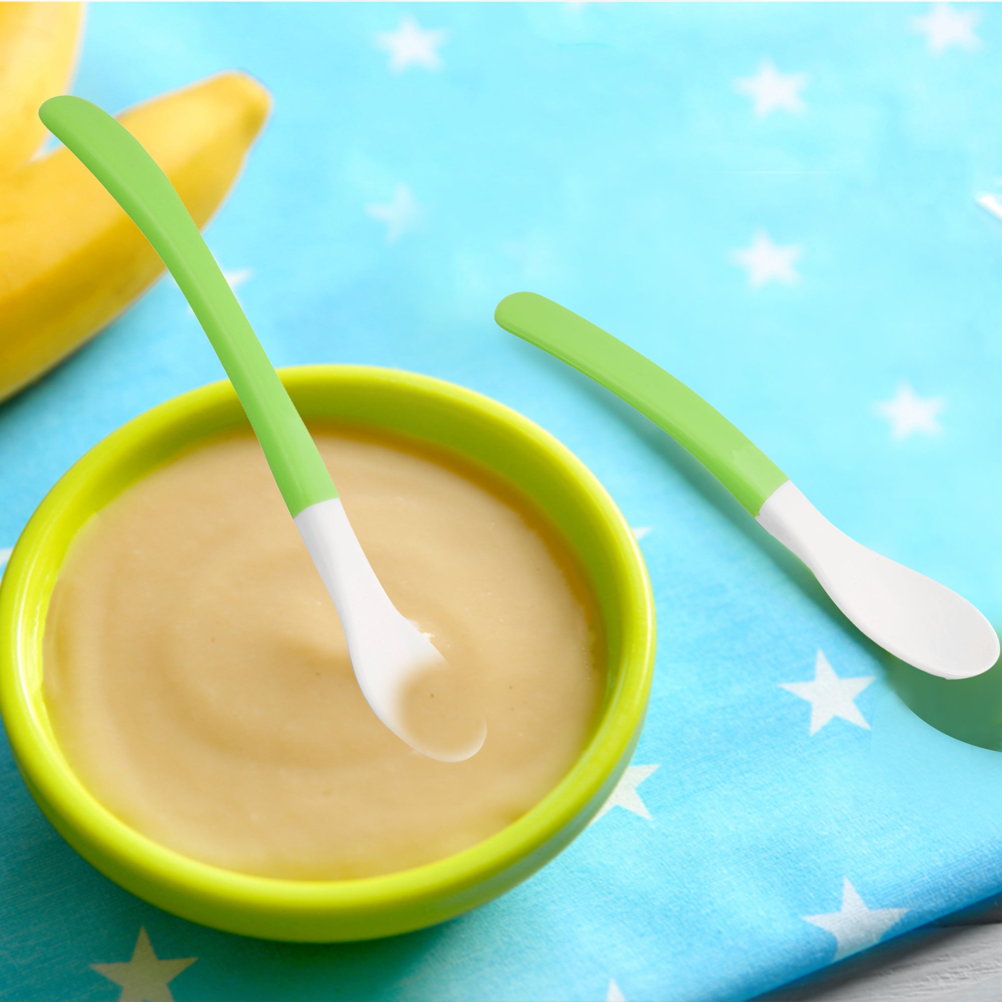 Green Feeding Spoons Set Of 2 - Baby Moo