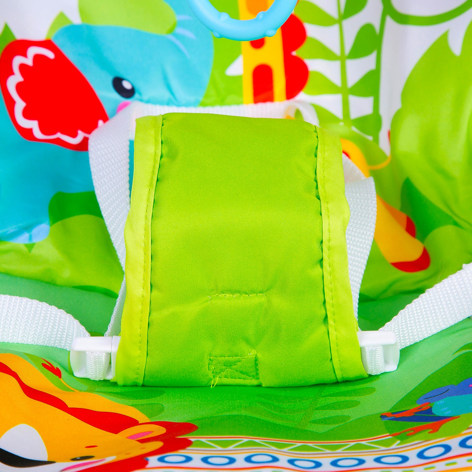 Newborn To Toddler Portable Rocker With Hanging Toys Jungle Green - Baby Moo