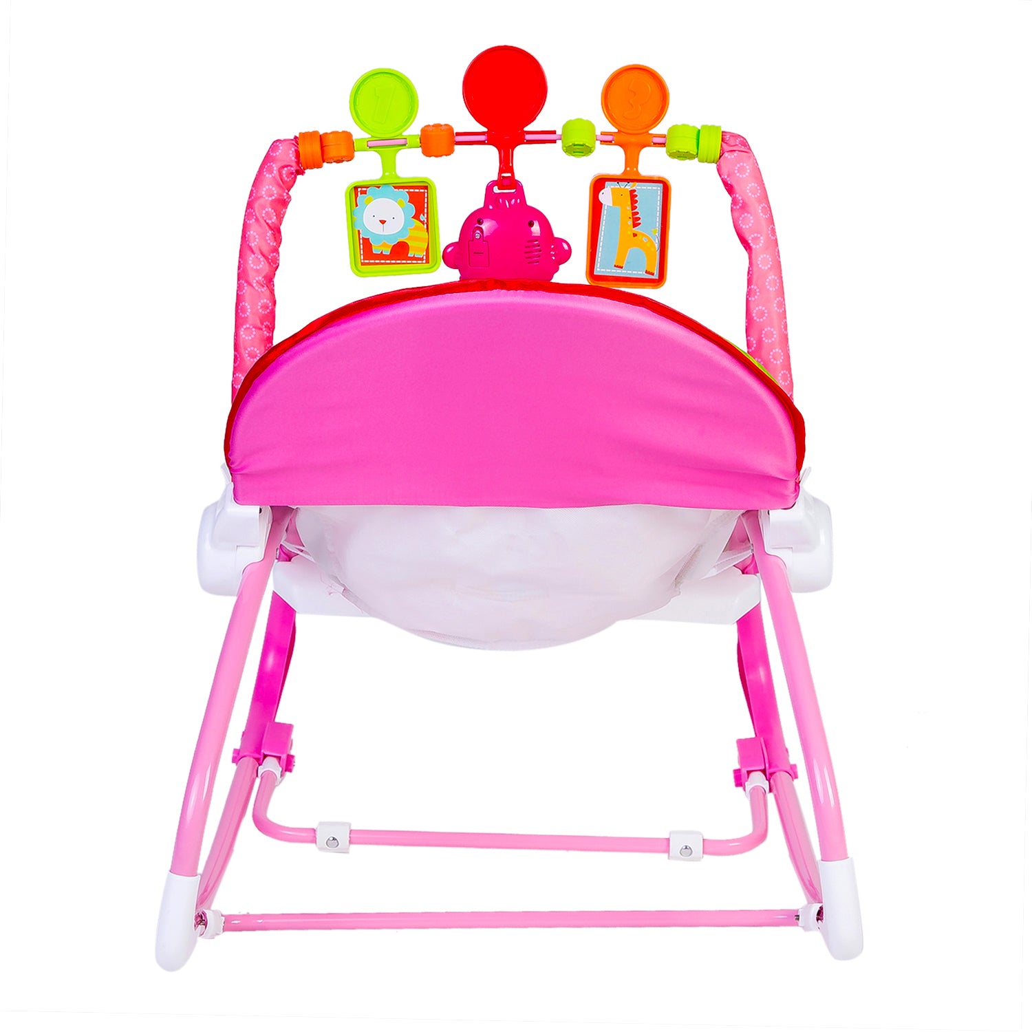 Infant To Toddler Happy Baby Bouncer With Hanging Toys Pink - Baby Moo