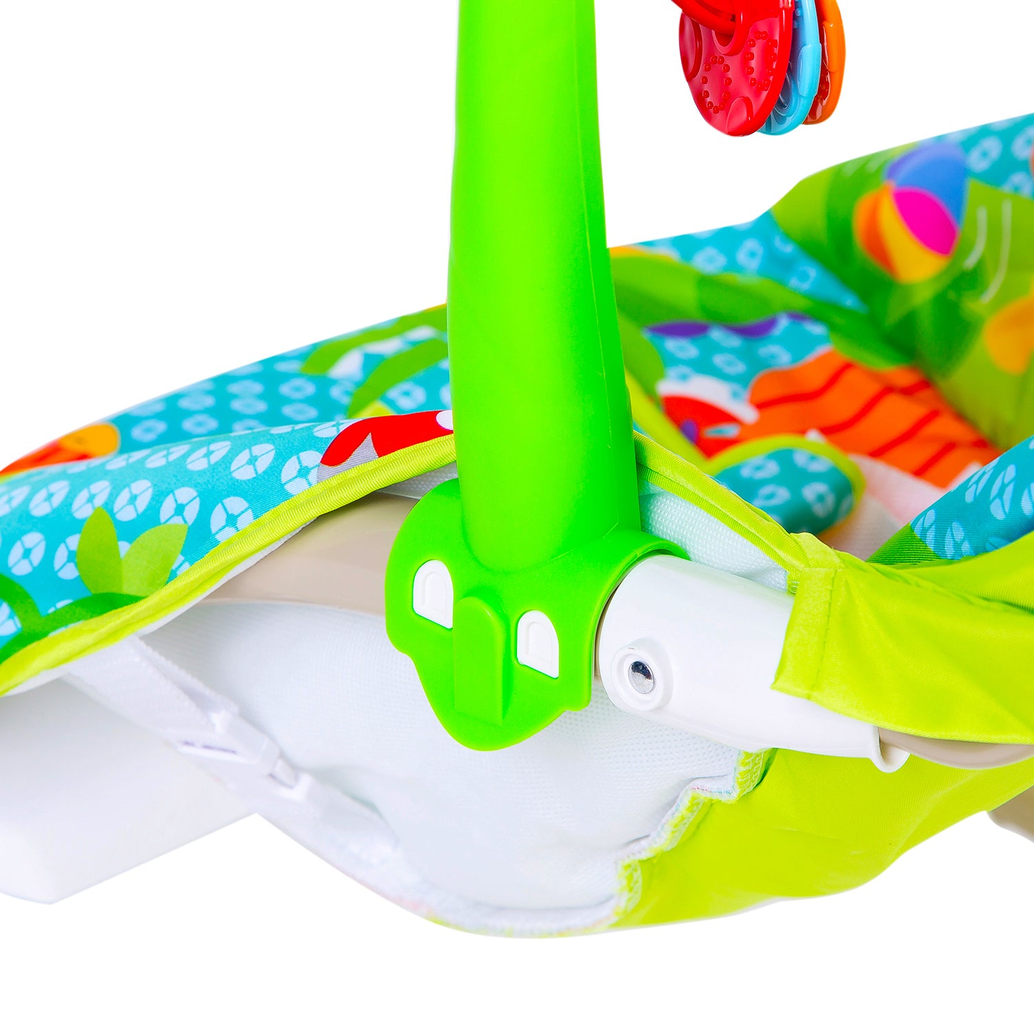 Newborn To Toddler Portable Rocker With Hanging Toys Lion Green - Baby Moo