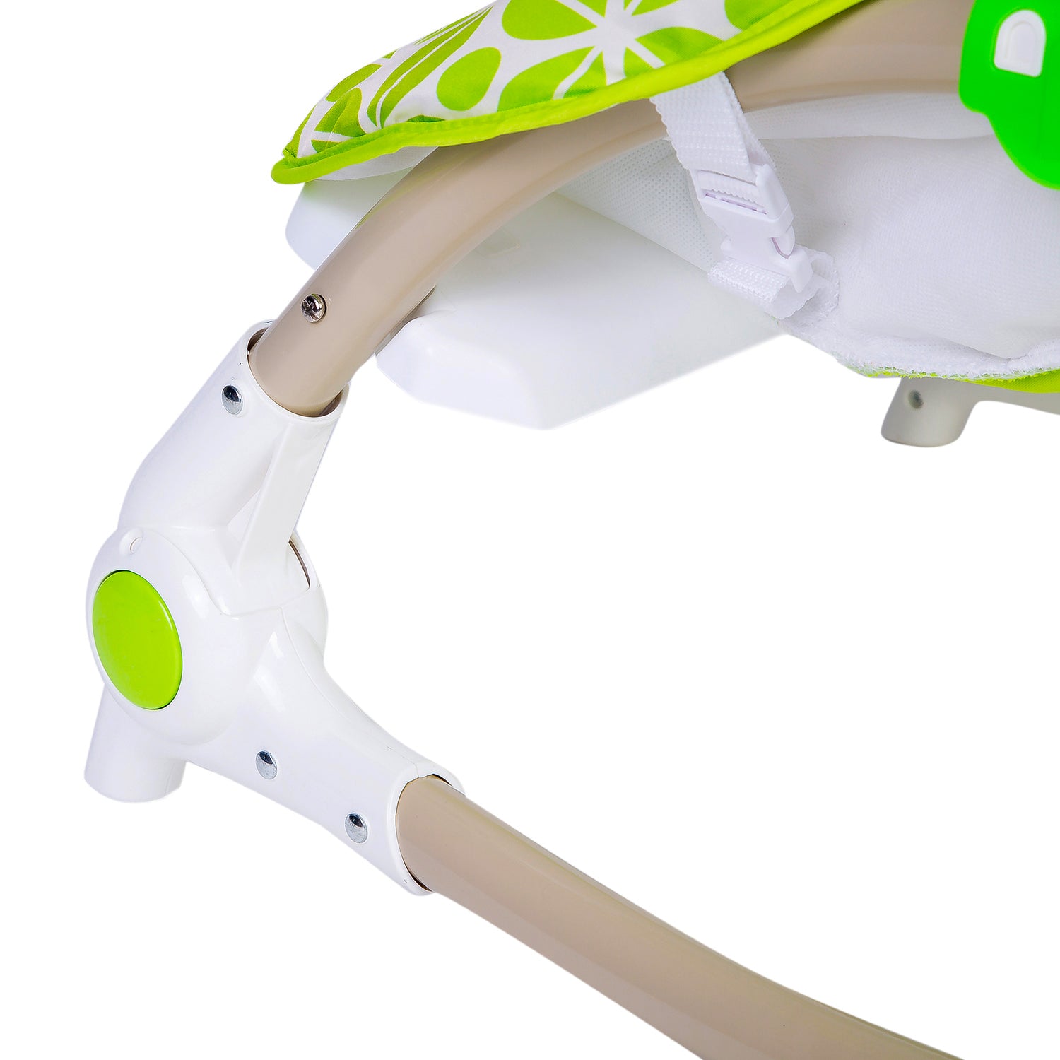 Newborn To Toddler Portable Musical Rocker With Hanging Toys Green - Baby Moo