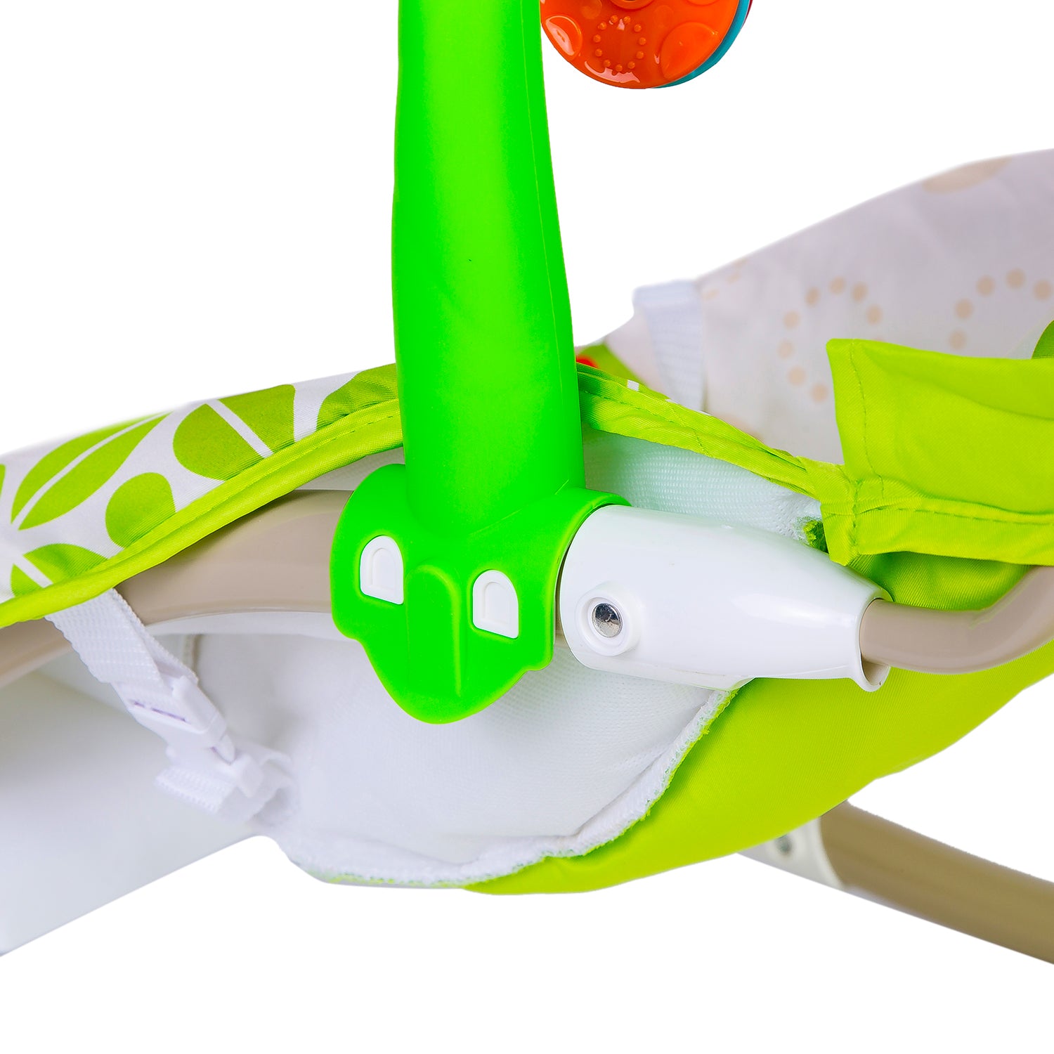 Newborn To Toddler Portable Musical Rocker With Hanging Toys Green - Baby Moo