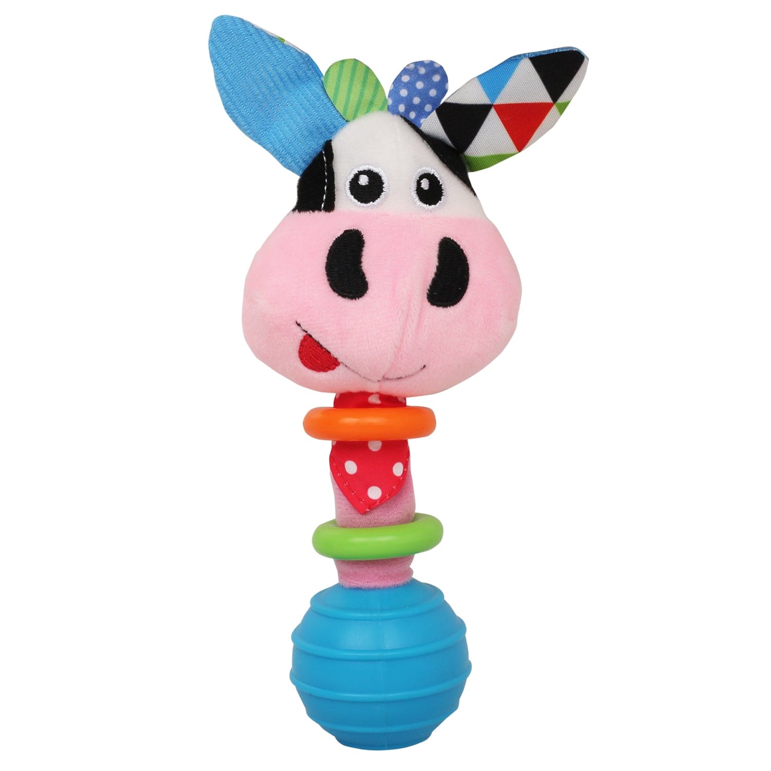 Cow Pink Handheld Rattle - Baby Moo