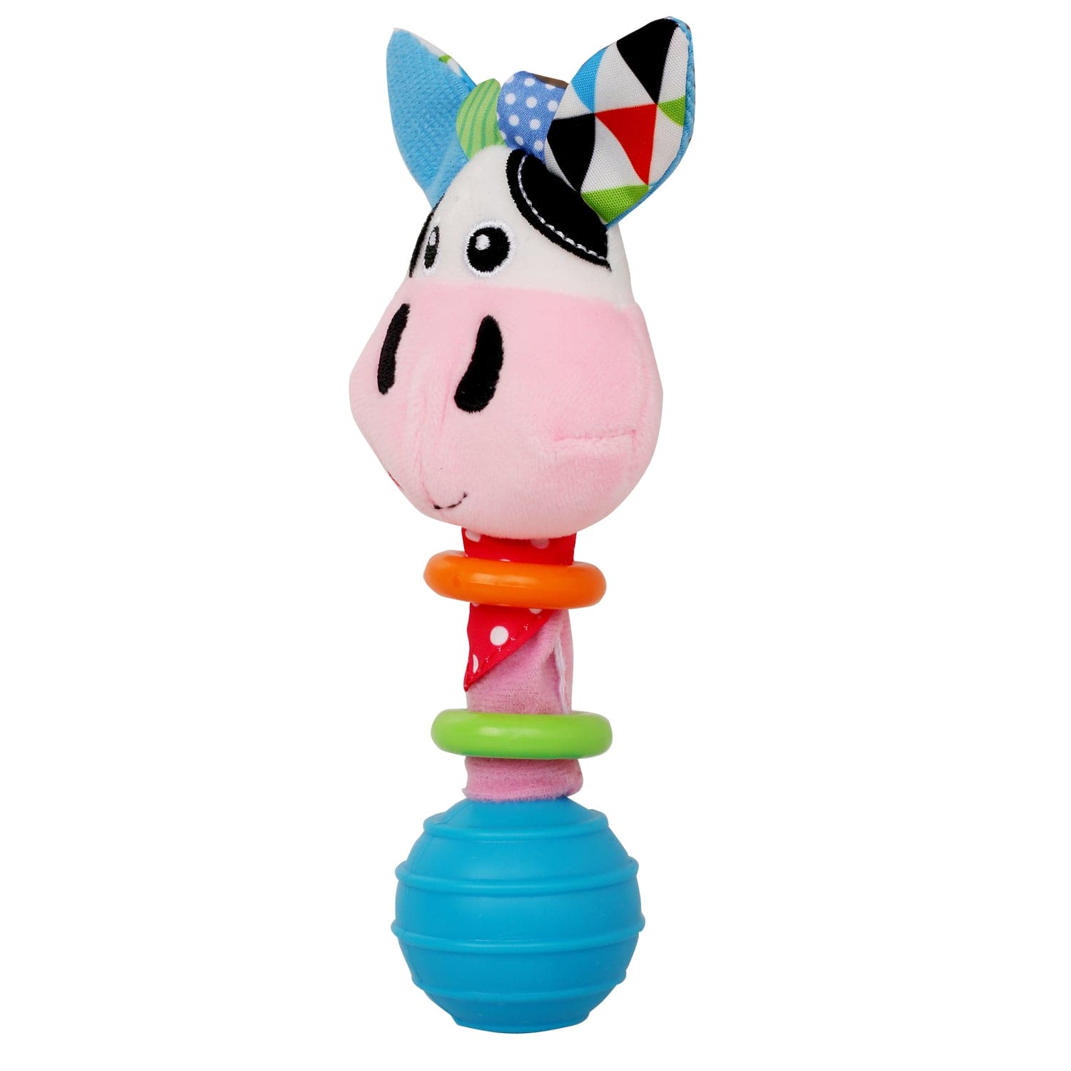 Cow Pink Handheld Rattle - Baby Moo