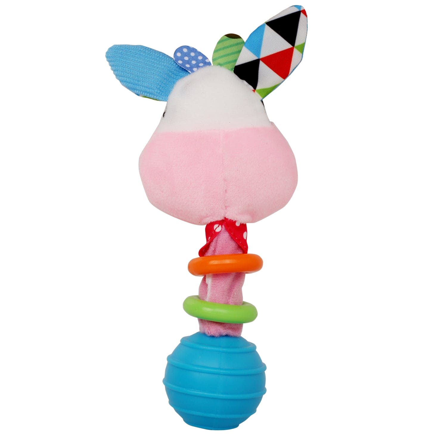 Cow Pink Handheld Rattle - Baby Moo