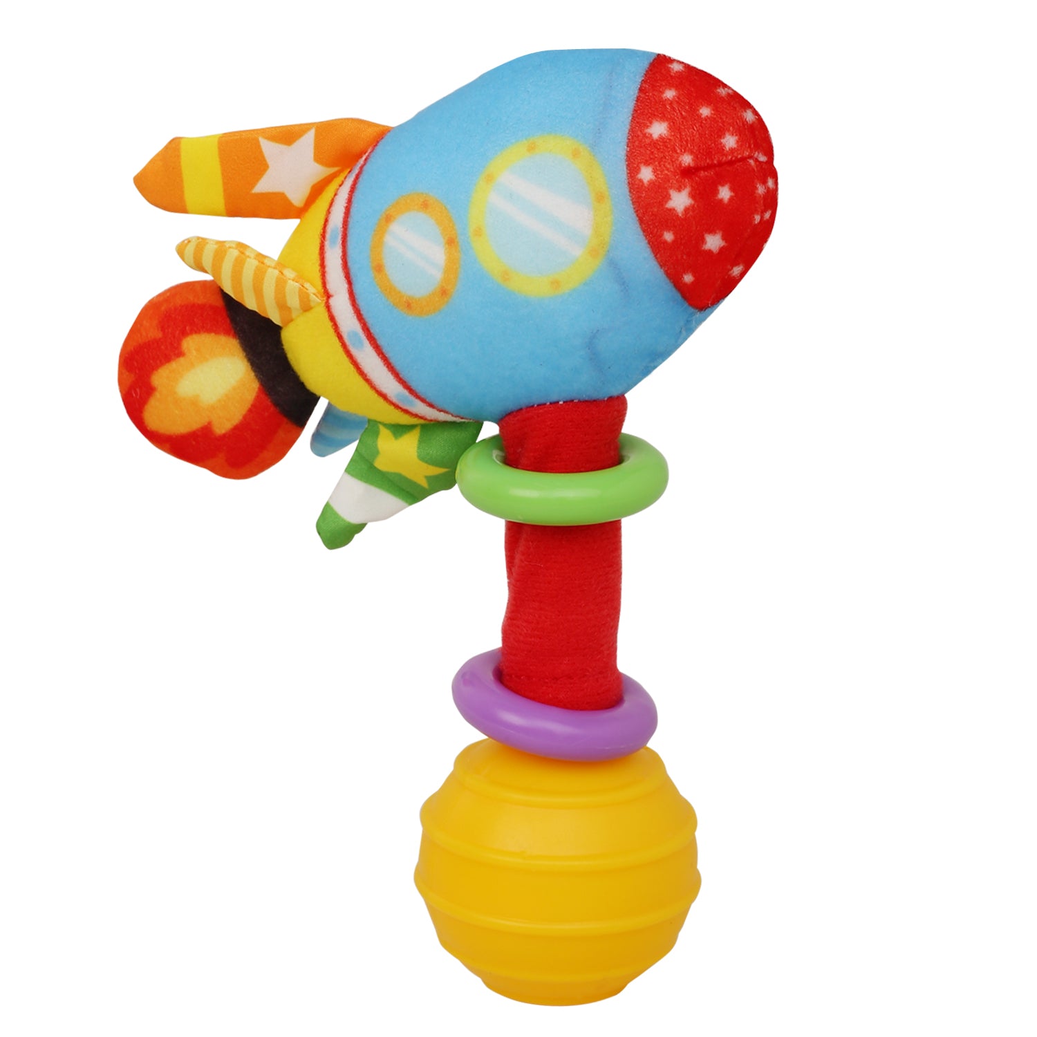 Rocket Blue Handheld Rattle - Baby Moo