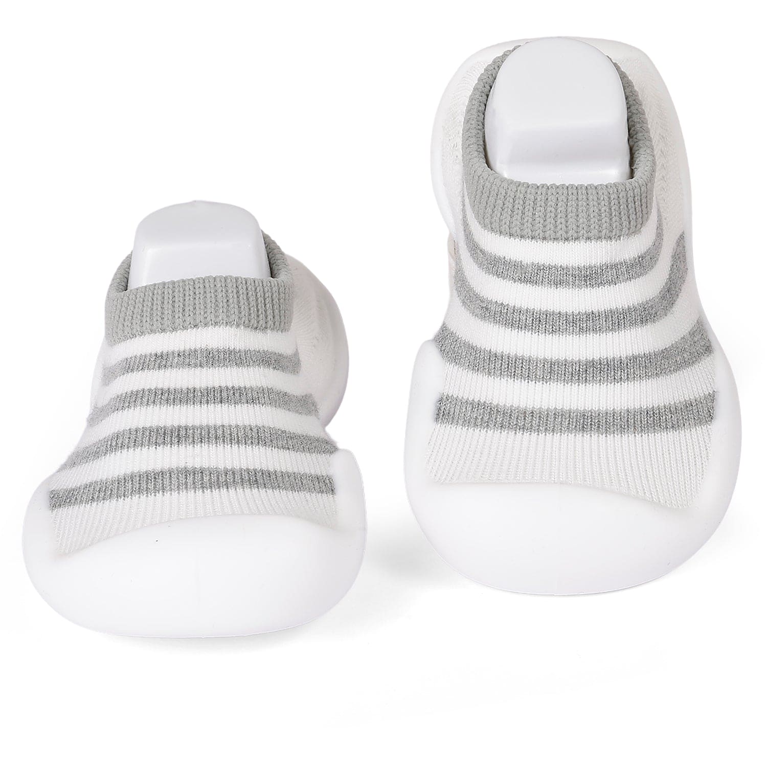 Slip-On Shoes Striped Grey - Baby Moo