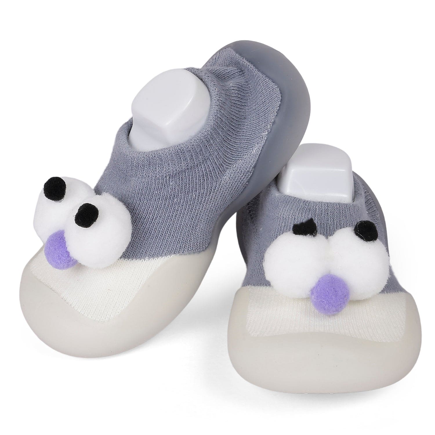 Slip-On Shoes 3D Eyes Grey - Baby Moo