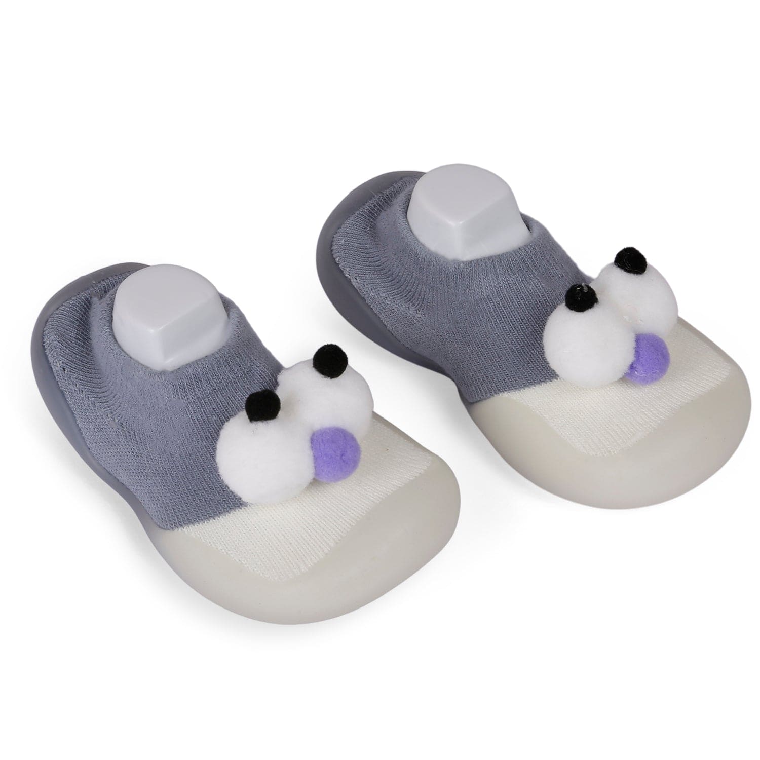 Slip-On Shoes 3D Eyes Grey - Baby Moo