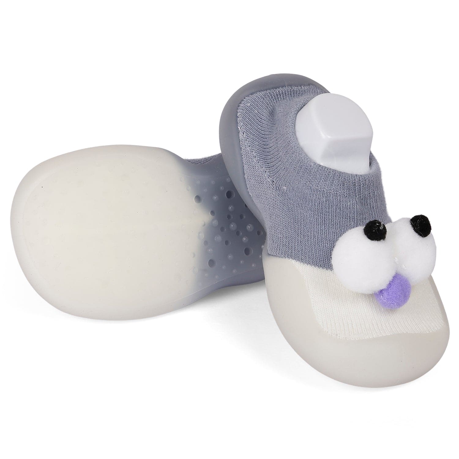 Slip-On Shoes 3D Eyes Grey - Baby Moo