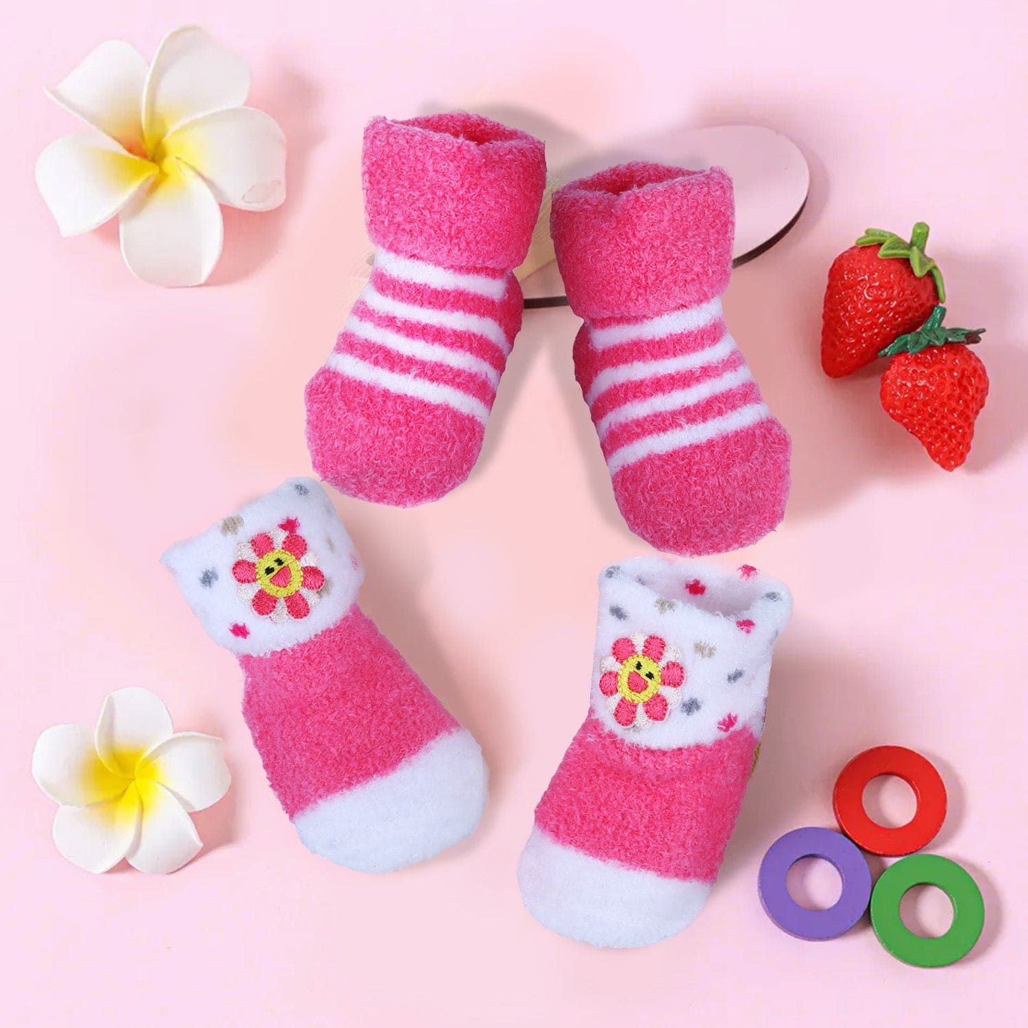 Pink baby on sale socks