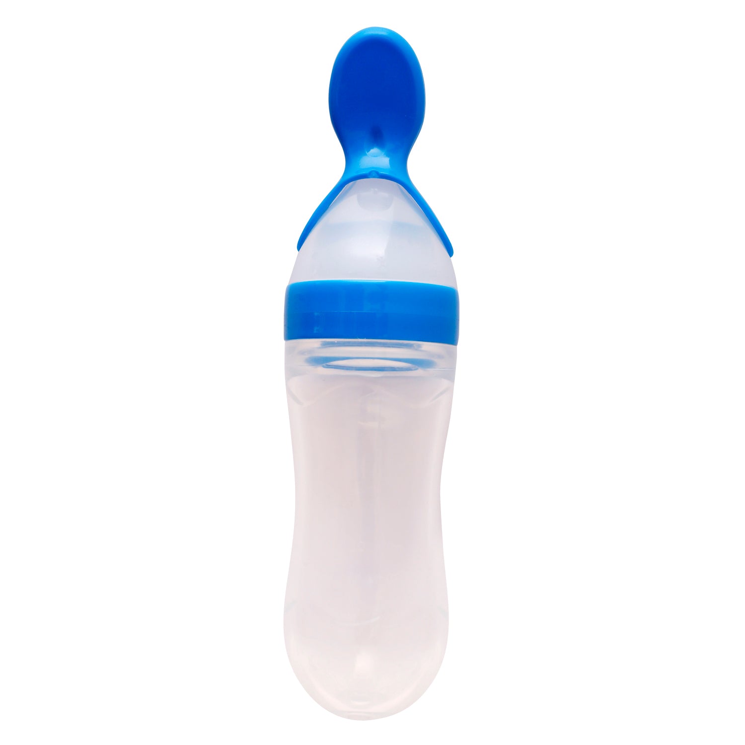Blue 90 Ml Squeeze Bottle Feeder With Dispensing Spoon - Baby Moo