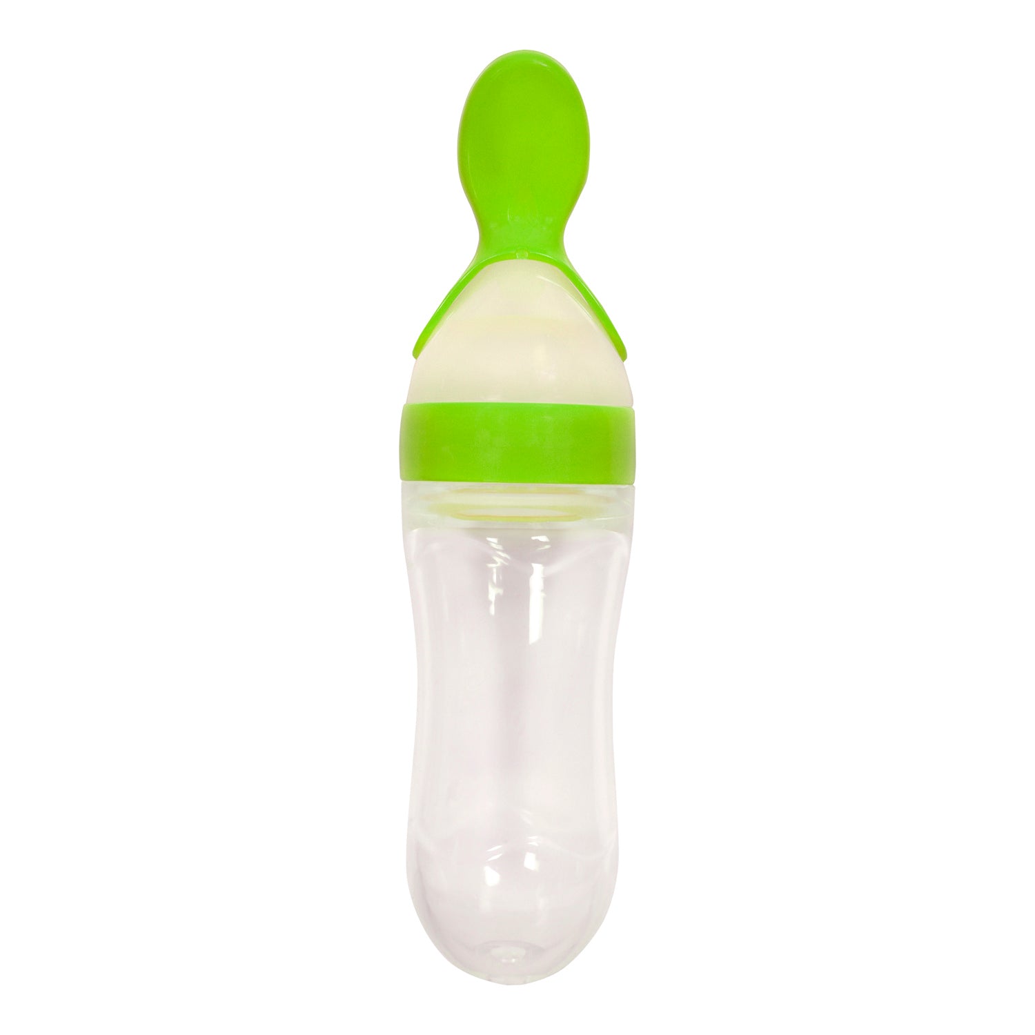 Green 90 Ml Squeeze Bottle Feeder With Dispensing Spoon - Baby Moo