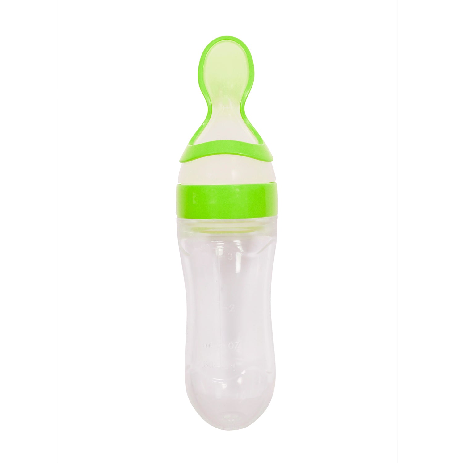 Green 90 Ml Squeeze Bottle Feeder With Dispensing Spoon - Baby Moo