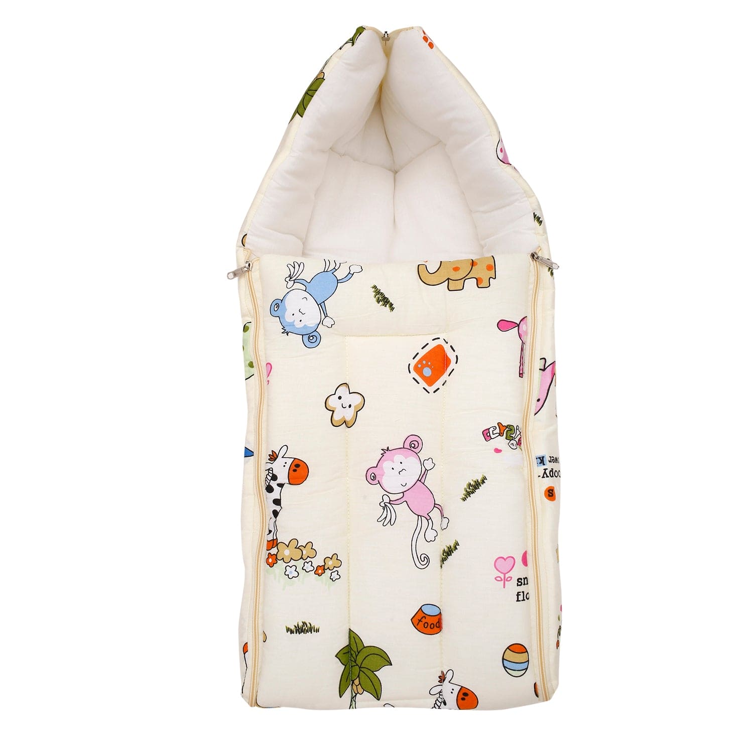 Sleeping Bag I Love Animals Cream - Baby Moo