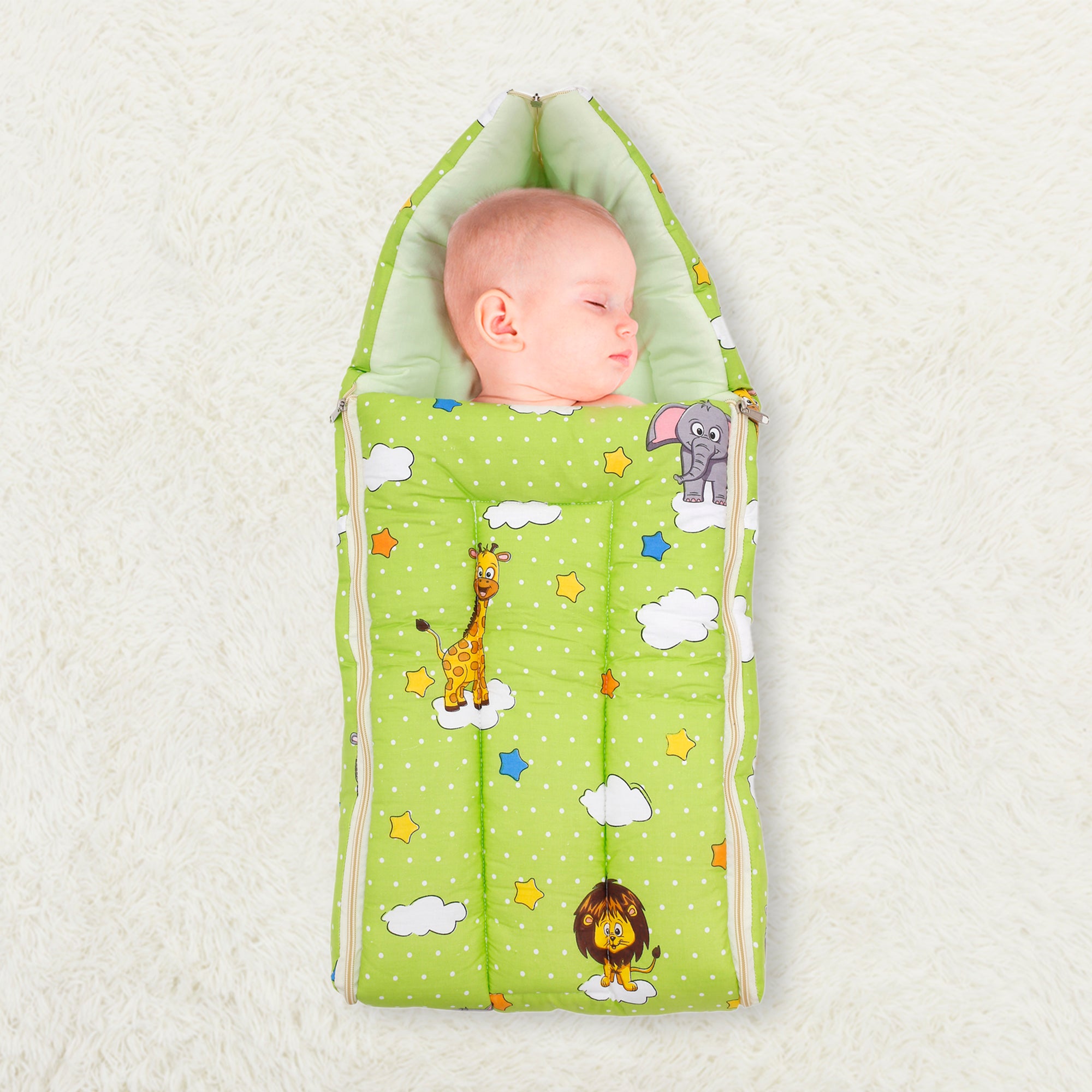 Sleeping Bag Fun In The Jungle Green - Baby Moo