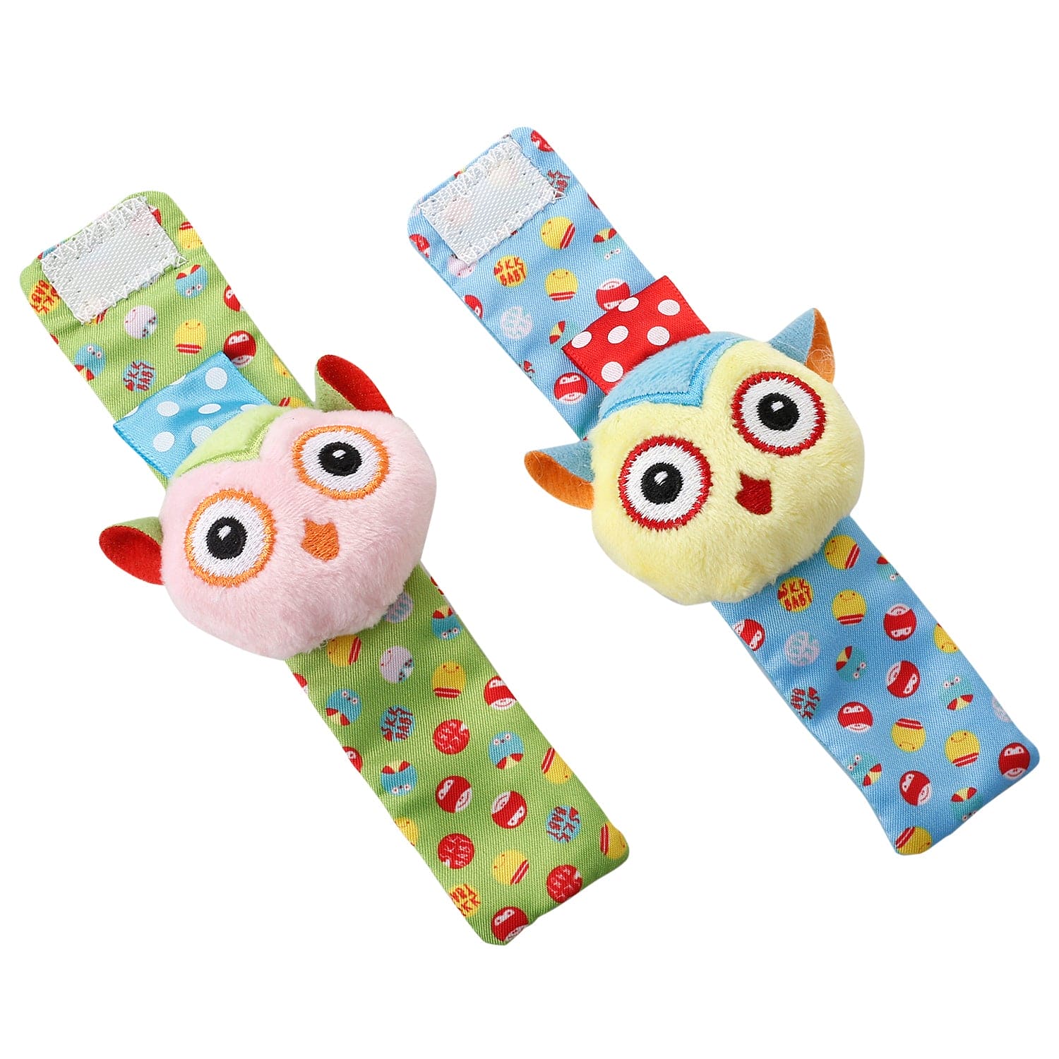 Owls In Love Multicolour Set of 2 Wrist Rattle - Baby Moo