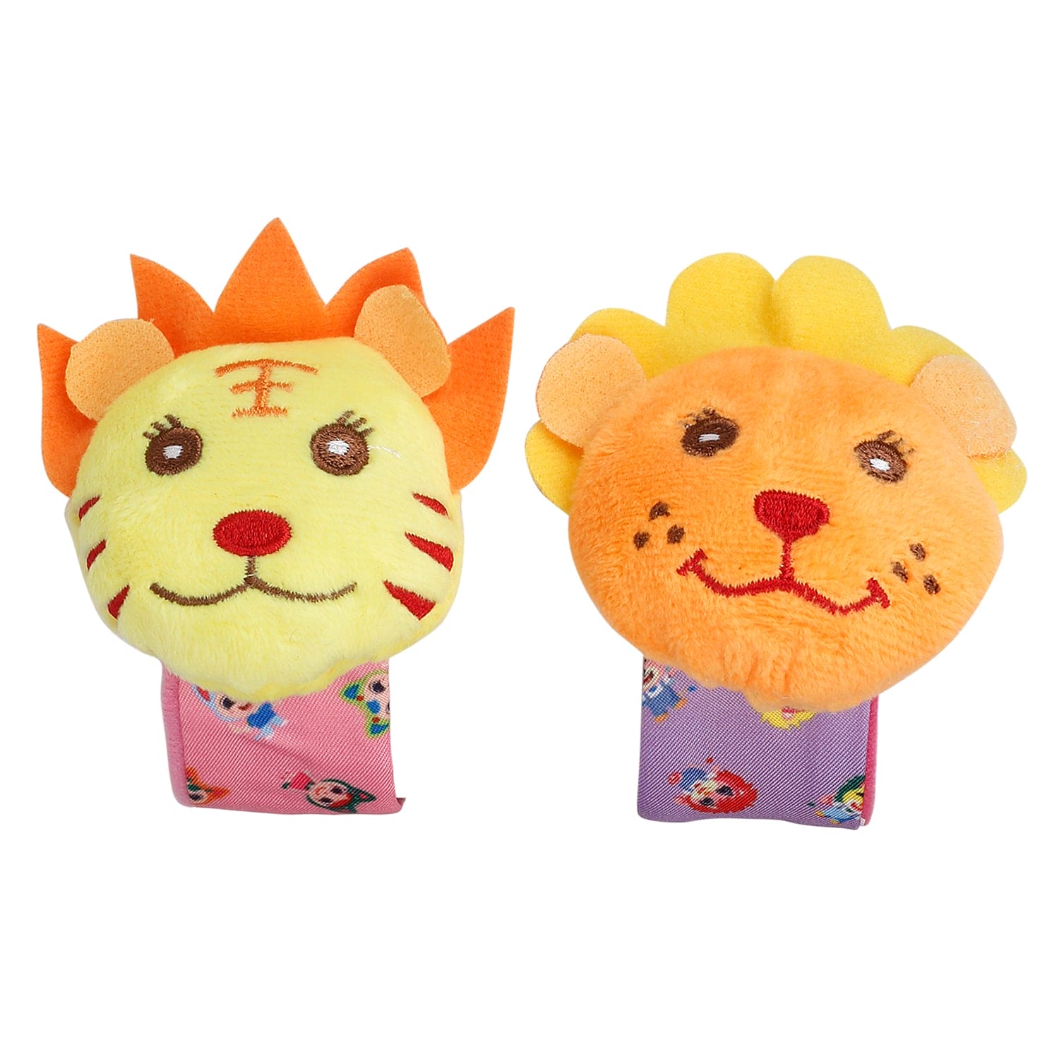 Wild Cats Multicolour Set of 4 Socks And Wrist Rattle - Baby Moo