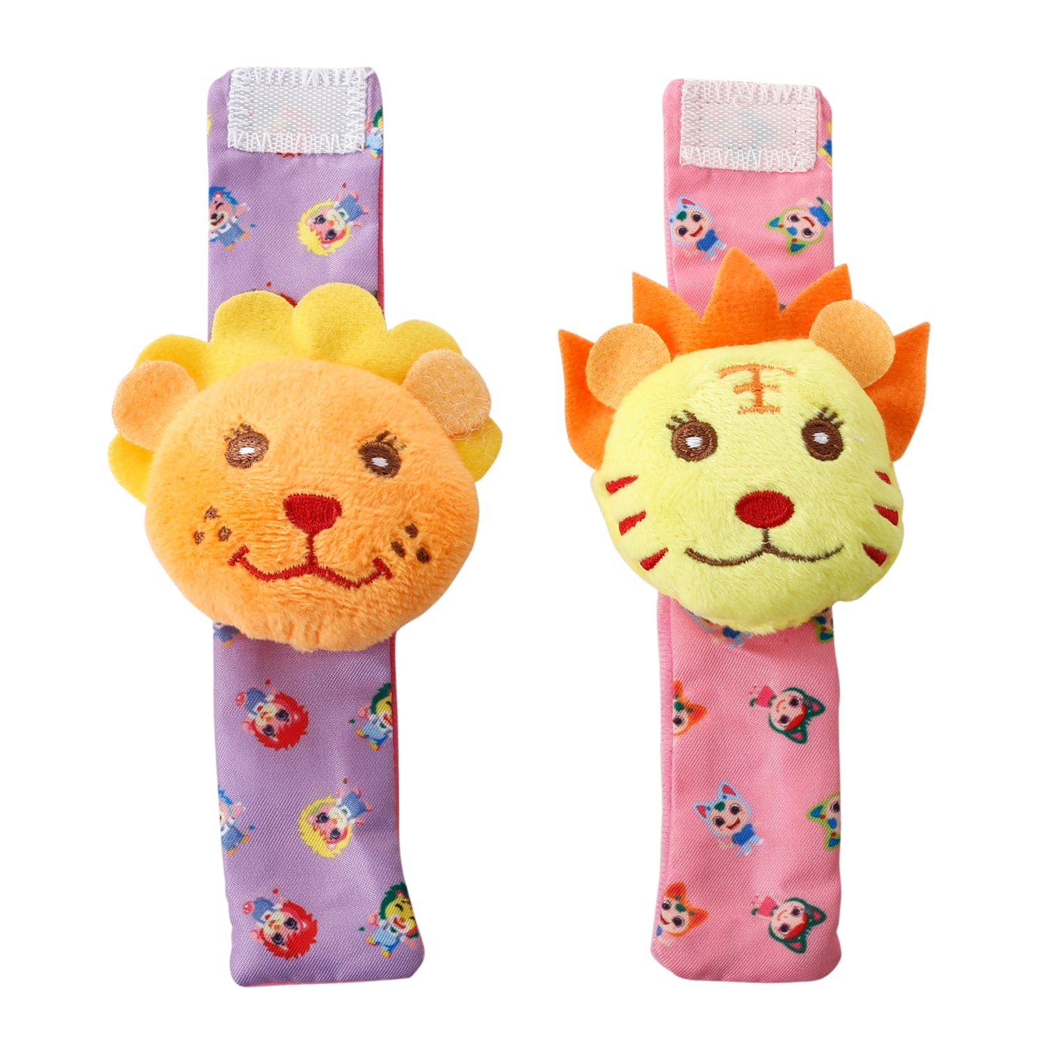 Wild Cats Multicolour Set of 4 Socks And Wrist Rattle - Baby Moo