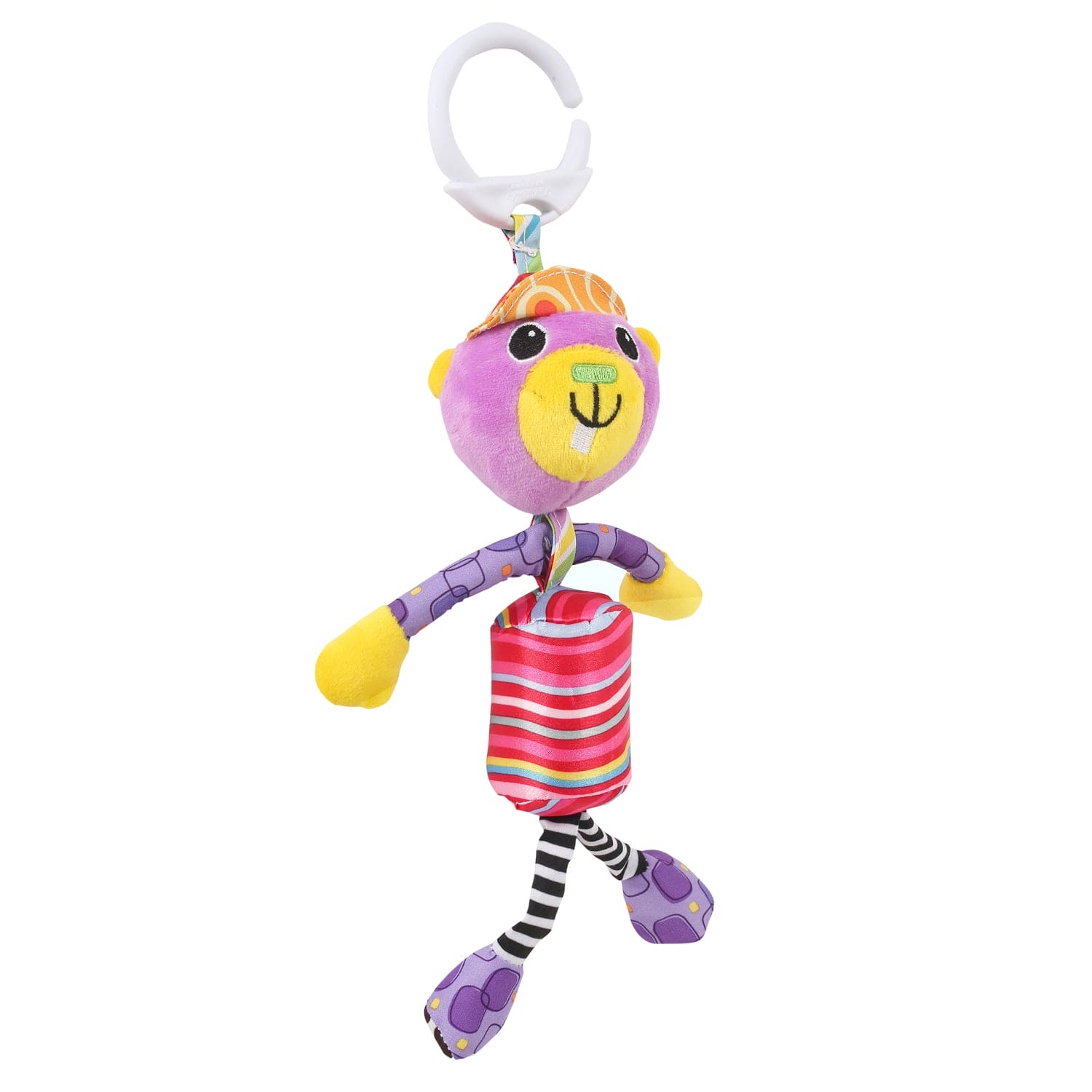 Monkey Purple Hanging Musical Toy / Wind Chime Soft Rattle - Baby Moo