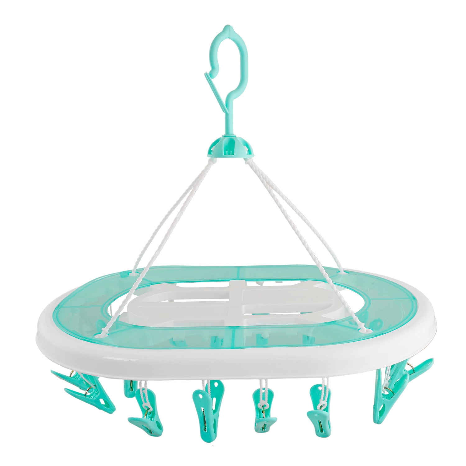 Turquoise Premium Oval Clip Hanger - Baby Moo