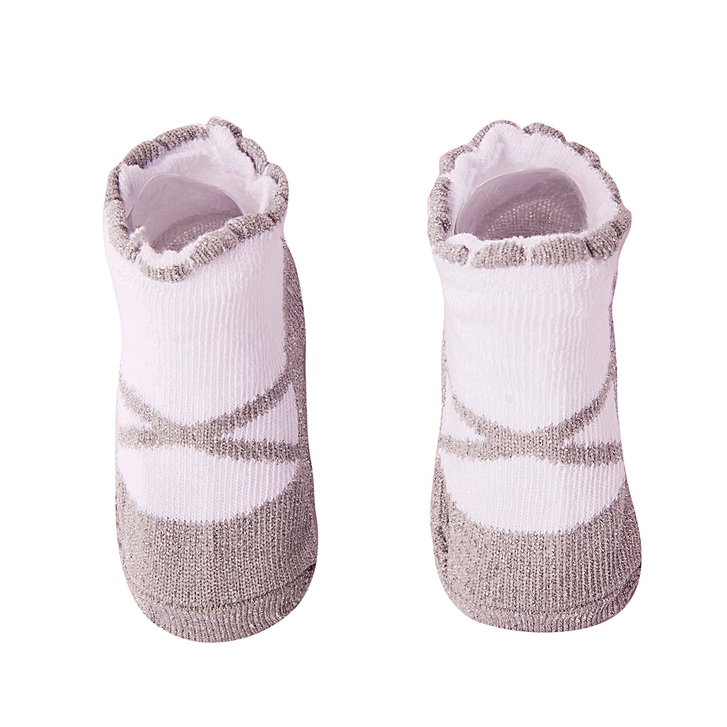 Dressy Floral Grey 3 Pcs Hairband And Socks Set - Baby Moo