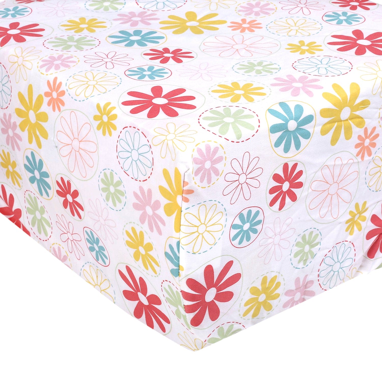 Floral Dreams Pink 4 Pcs Crib Set - Baby Moo
