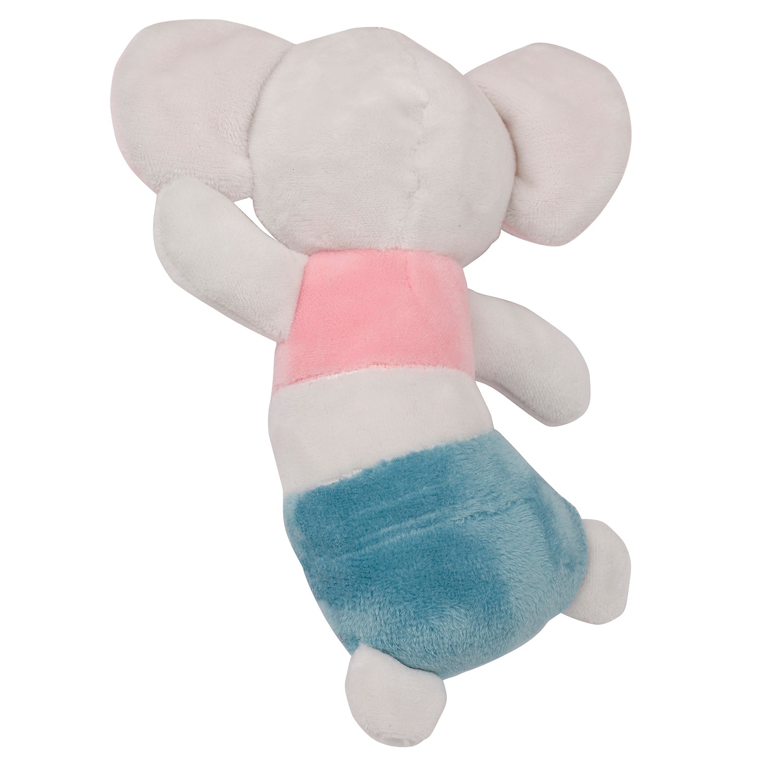 Dancing Elephant White Handheld Rattle Toy - Baby Moo