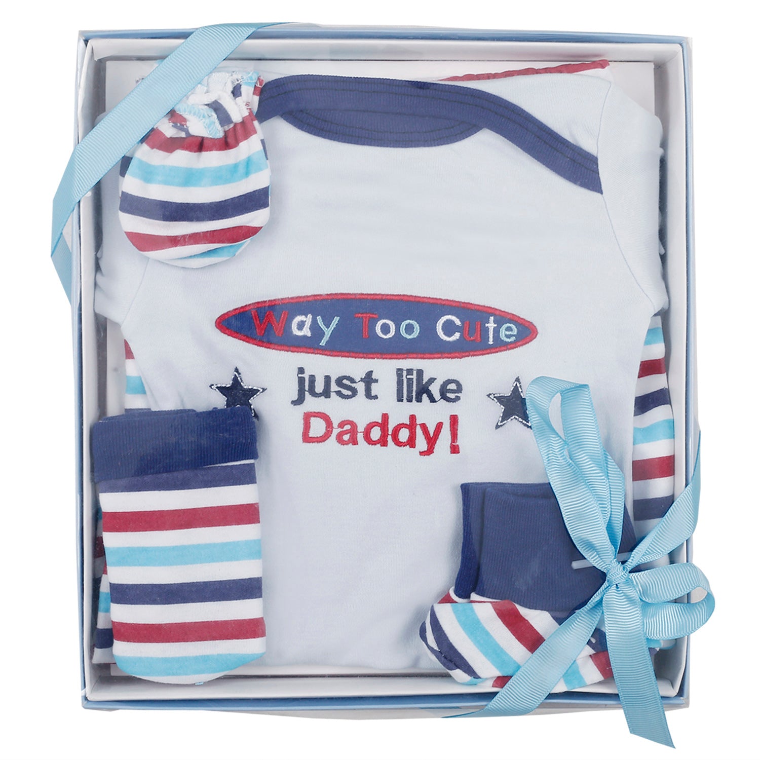 Baby Moo Way Too Cute Blue 5 Pcs Gift Set - Baby Moo