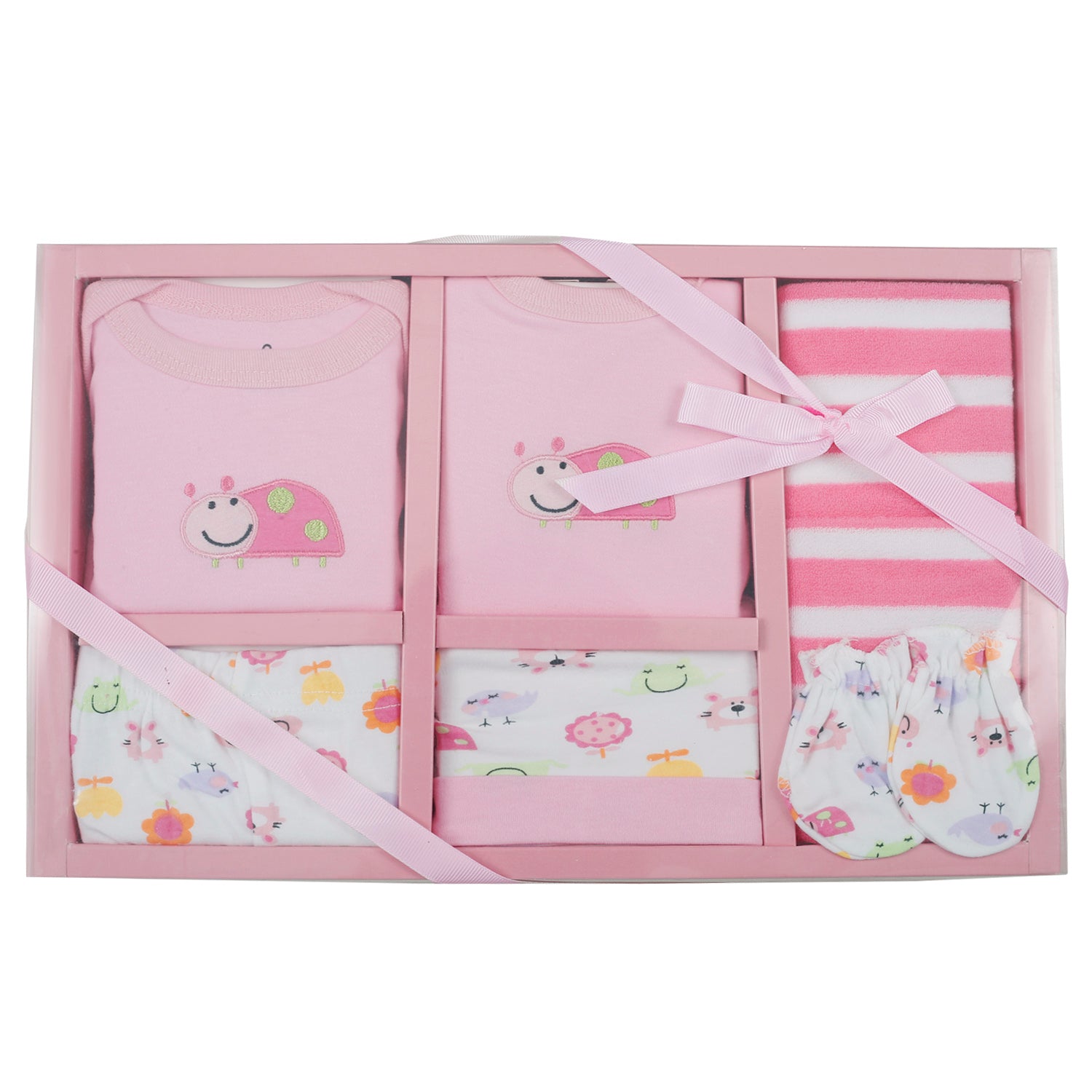 Garden Pink 7 Pcs Gift Set - Baby Moo