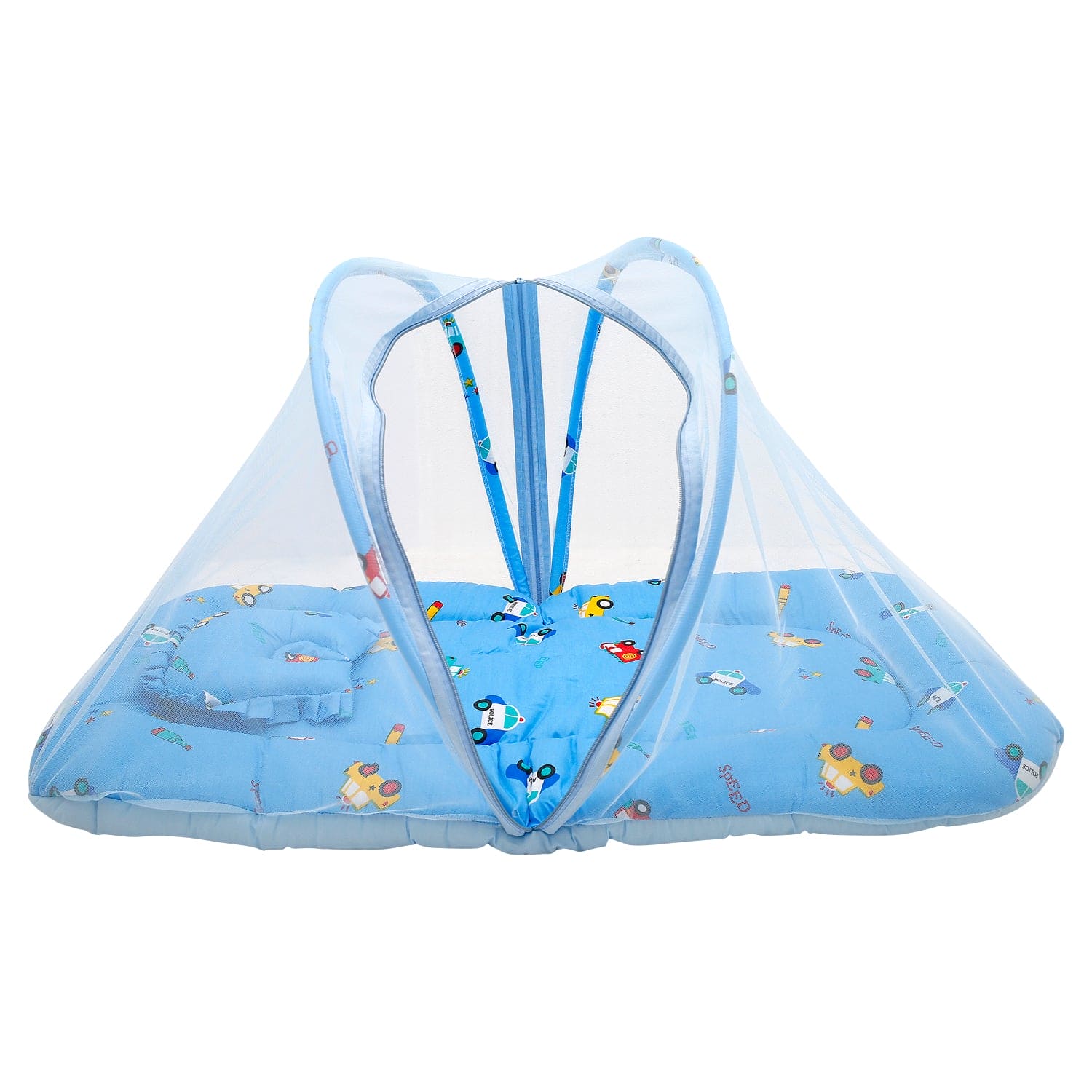 Mosquito Net Tent Mattress Set With Neck Pillow Catch Me If You Can Blue - Baby Moo