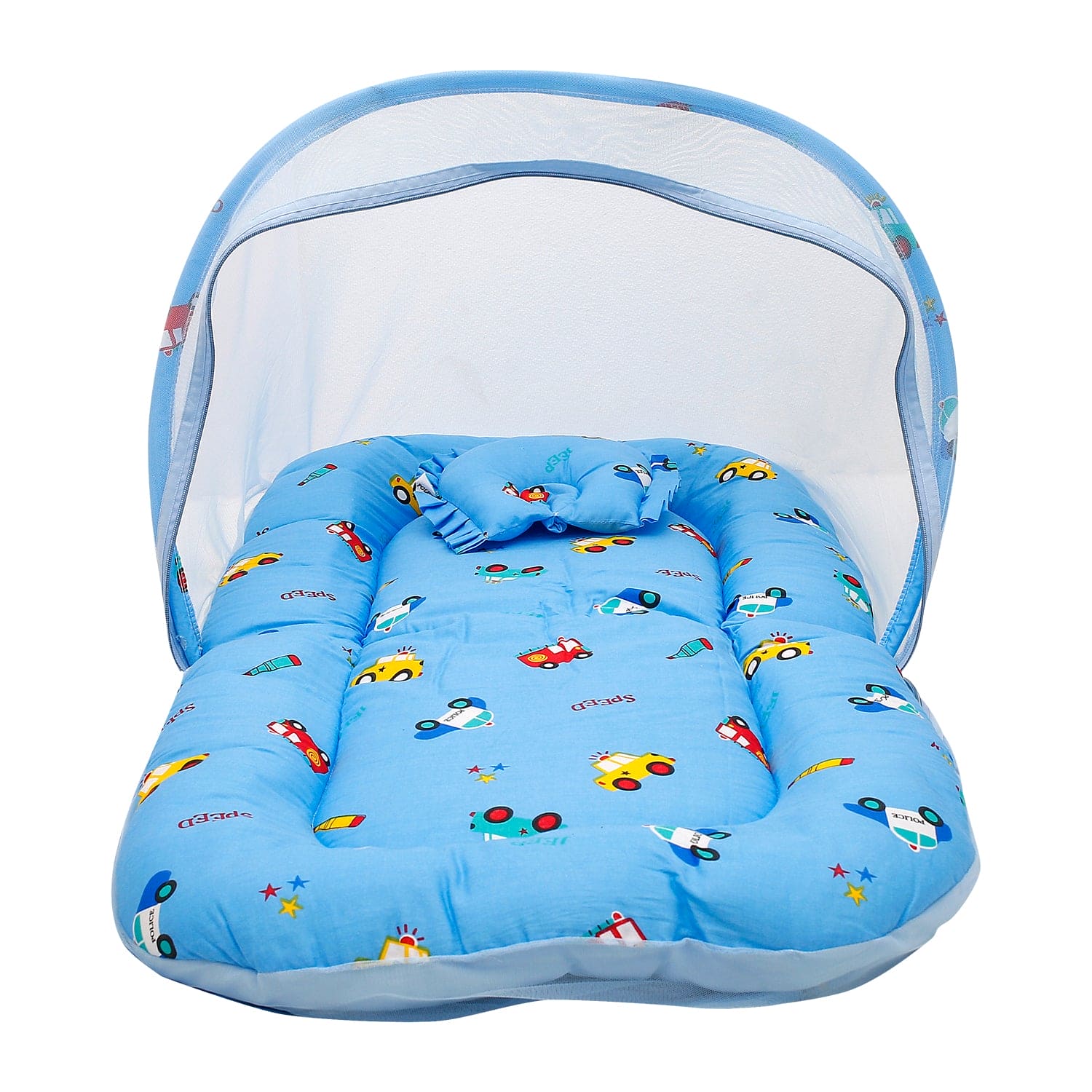 Mosquito Net Tent Mattress Set With Neck Pillow Catch Me If You Can Blue - Baby Moo