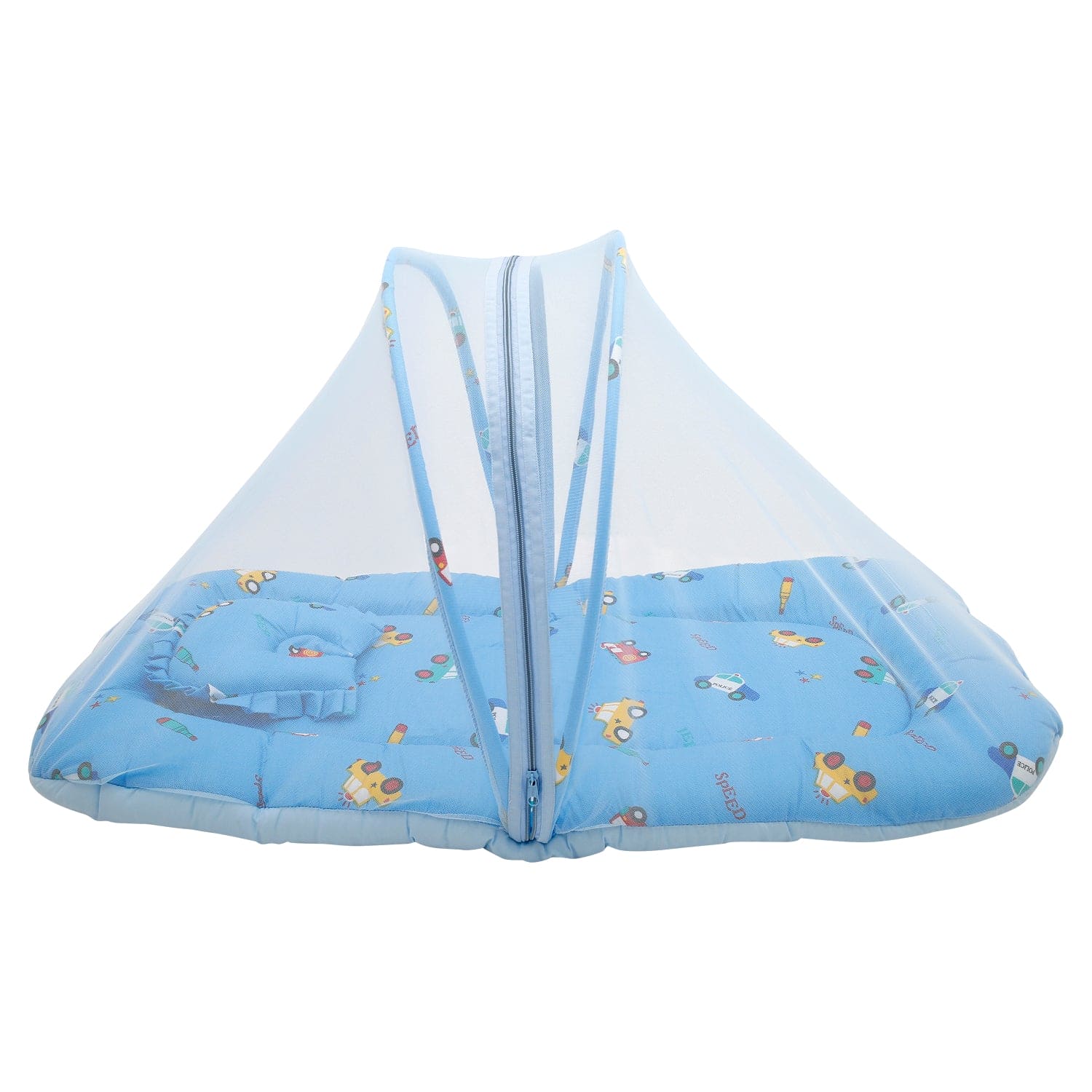 Mosquito Net Tent Mattress Set With Neck Pillow Catch Me If You Can Blue - Baby Moo