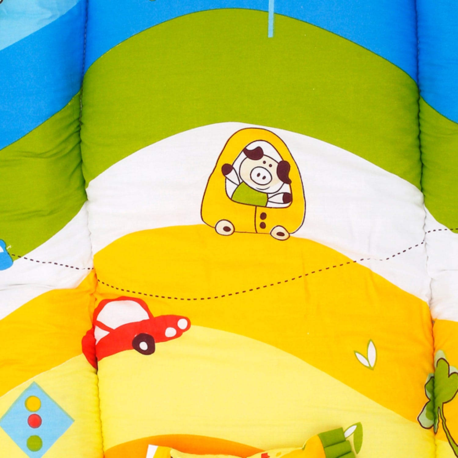 Mosquito Net Tent Mattress Set With Neck Pillow Cruising In My Car Multicolour - Baby Moo
