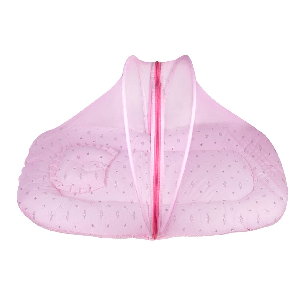 Your Star Is Born Pink Velvet Mosquito Net Tent Mattress Set - Baby Moo