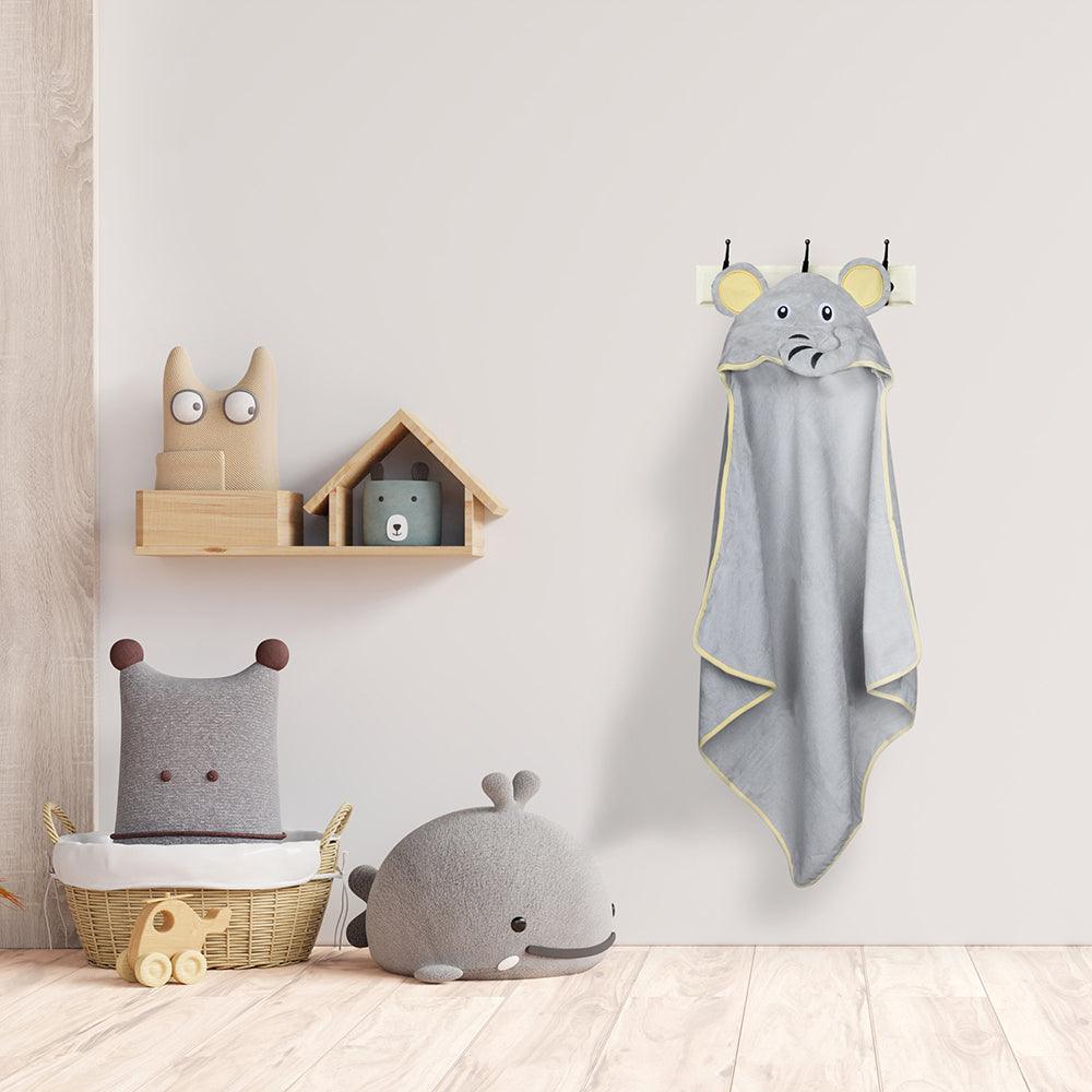 Elephant Grey Animal Hooded Towel - Baby Moo
