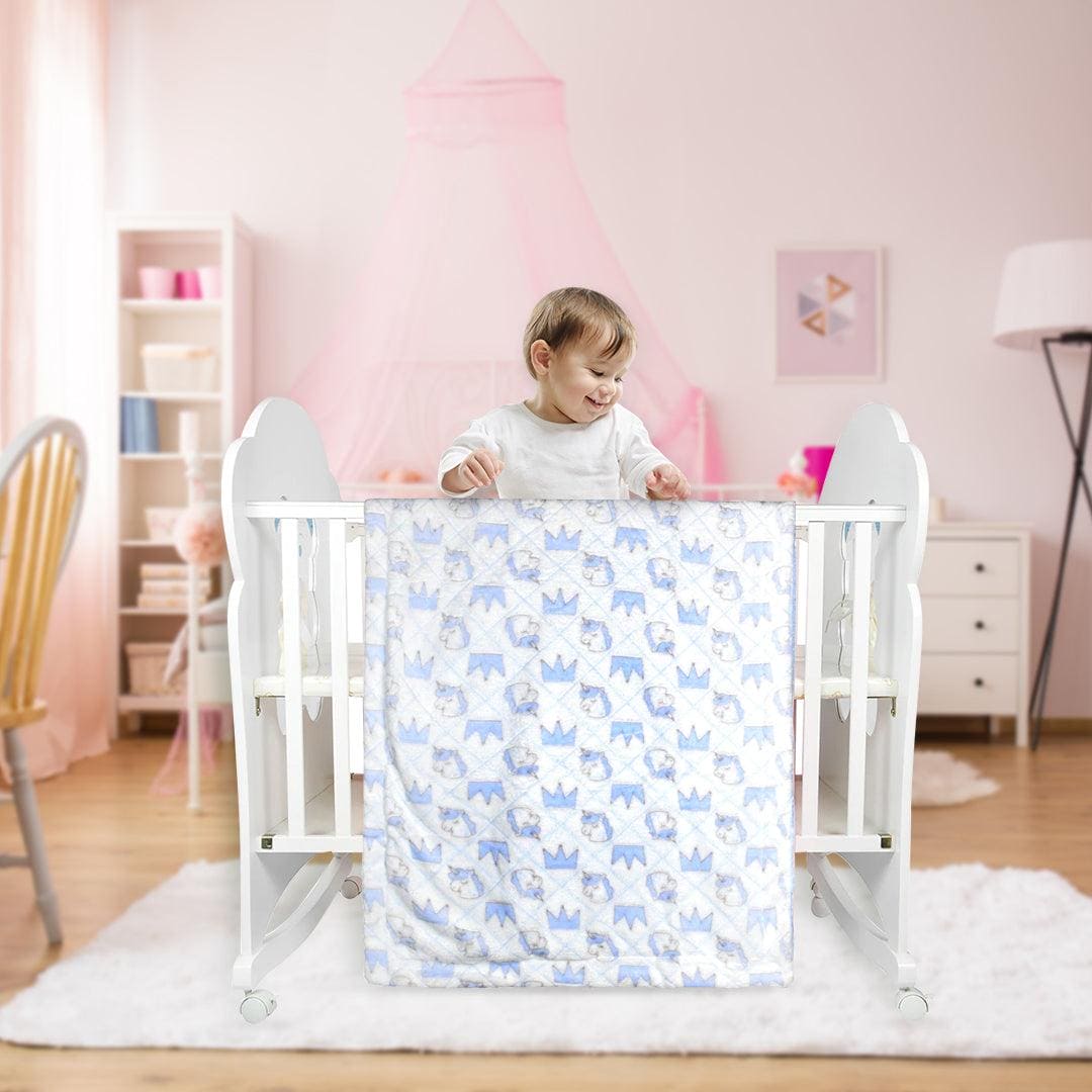 King Blue Double Sided Fur Blanket