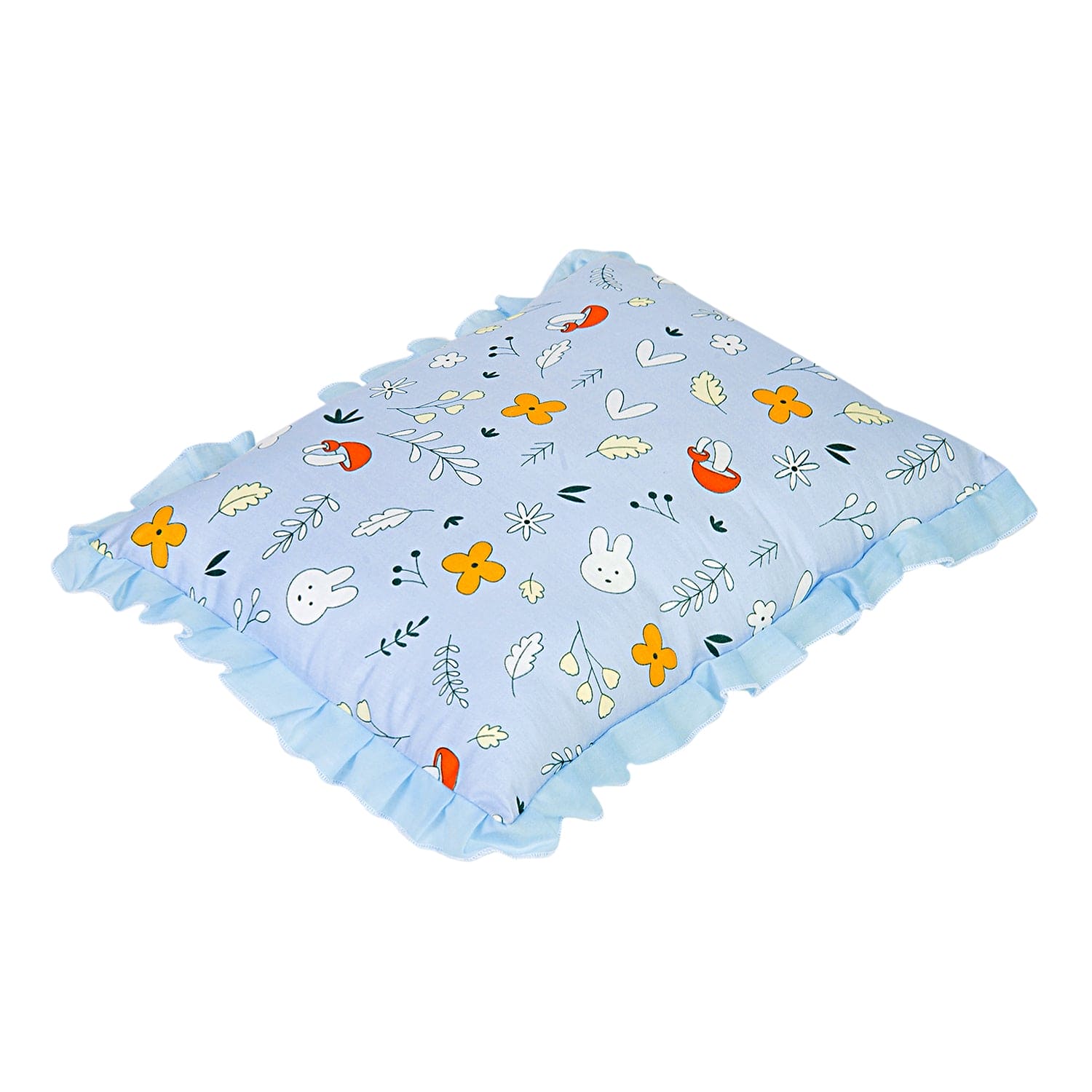 Floral Blue Rectangular Pillow - Sizes available - Baby Moo