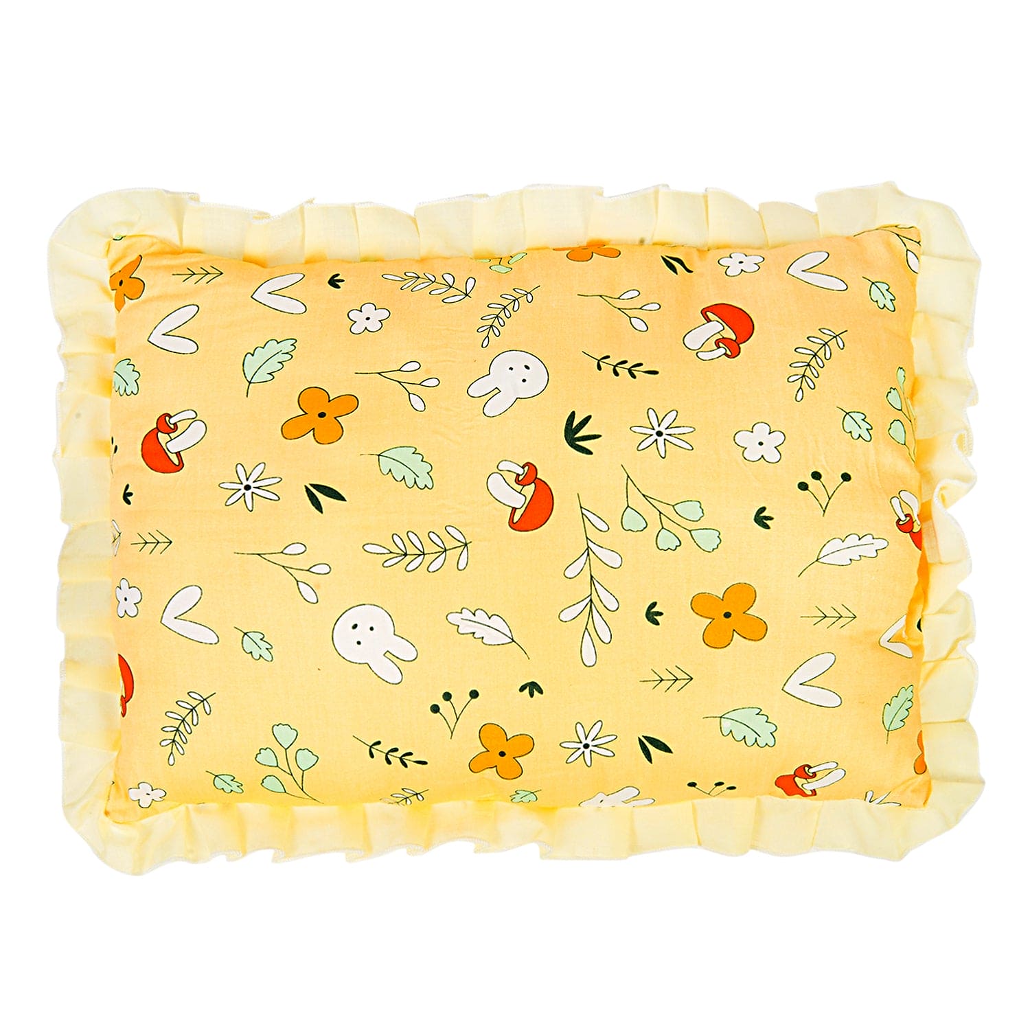 Floral Yellow Rectangular Pillow - Sizes available