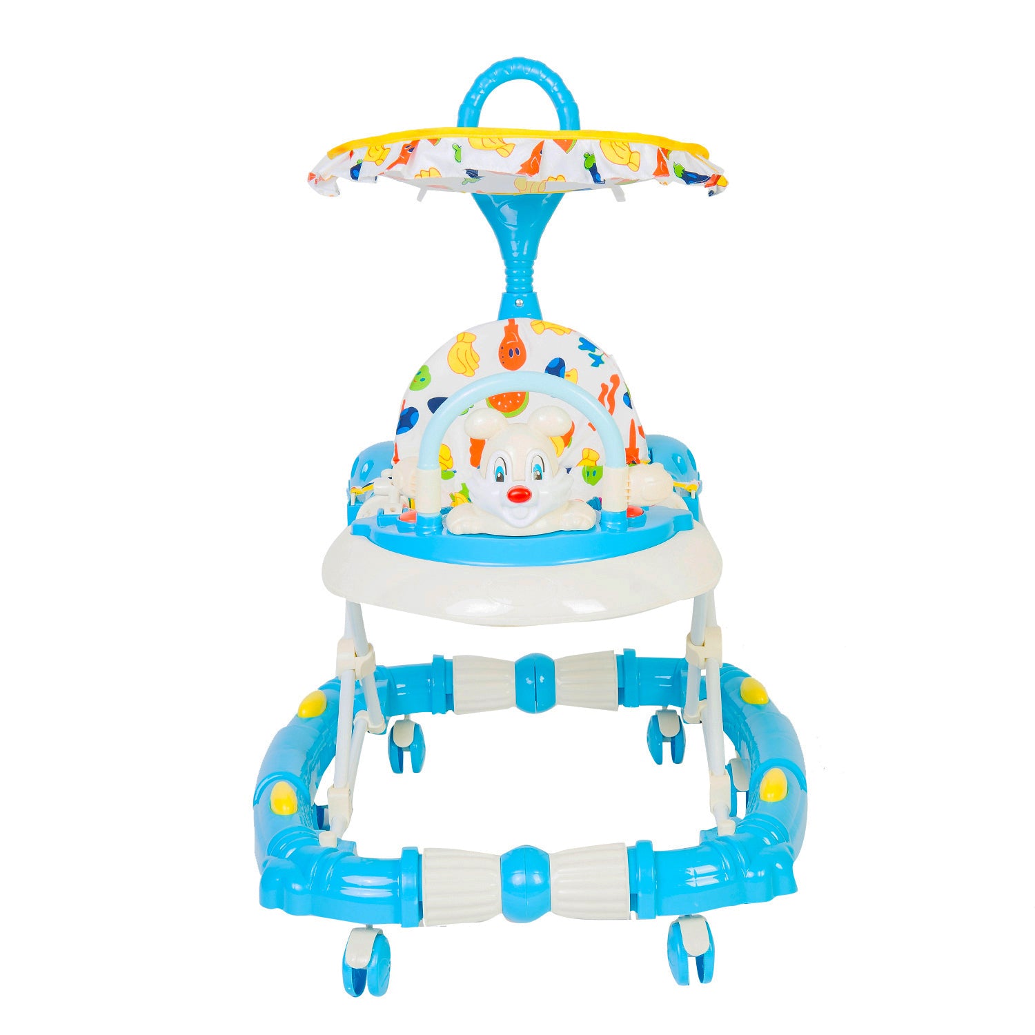 Animal Blue 2 in 1 Premium Walker Cum Rocker - Baby Moo