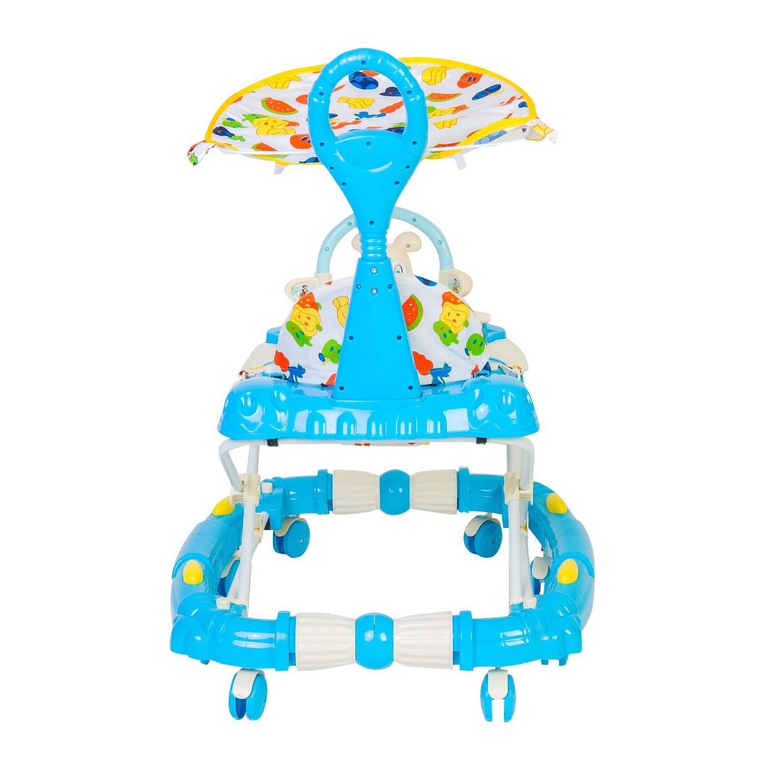 Animal Blue 2 in 1 Premium Walker Cum Rocker - Baby Moo