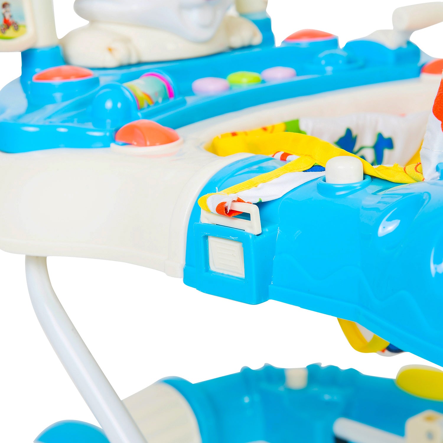 Animal Blue 2 in 1 Premium Walker Cum Rocker - Baby Moo
