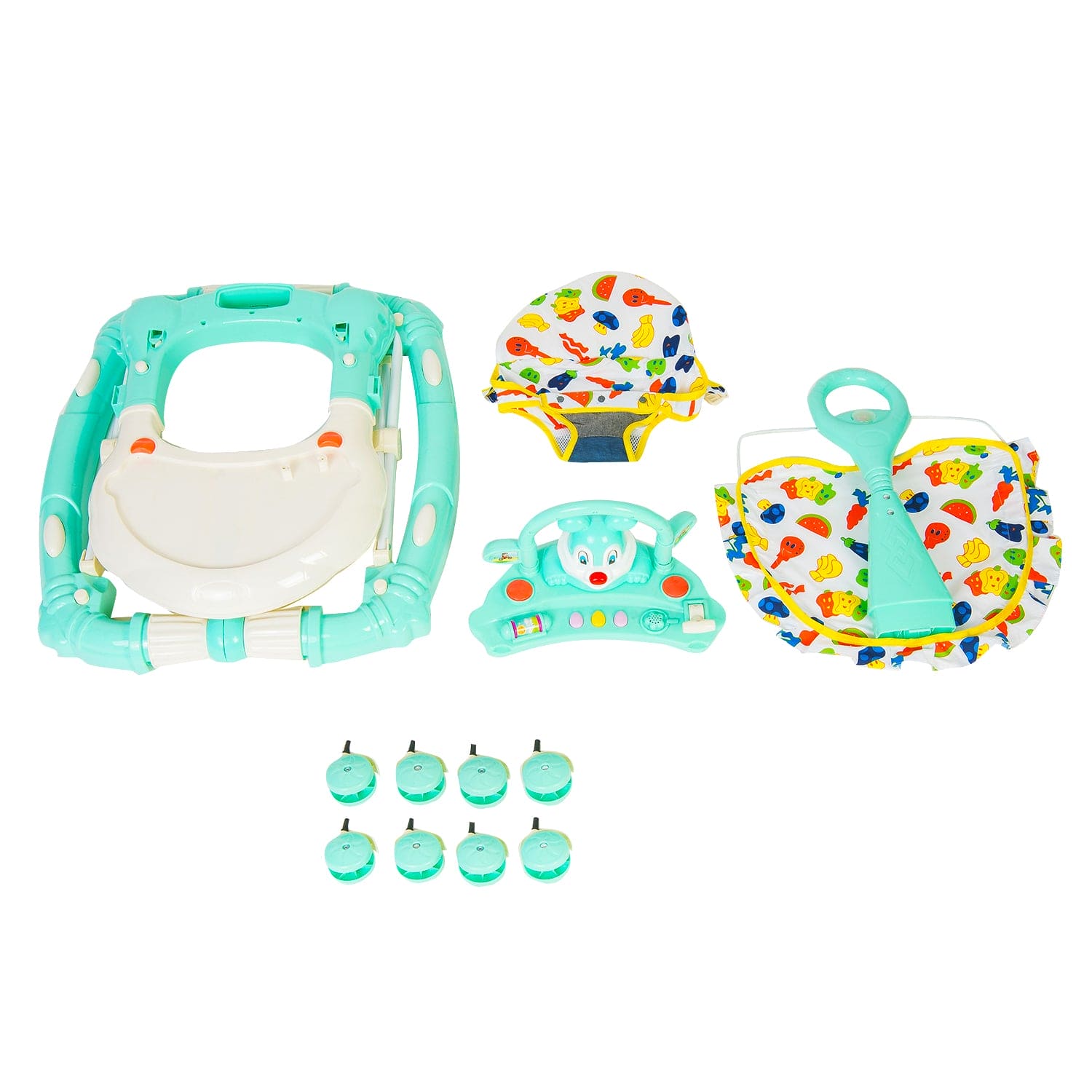 Animal Green 2 in 1 Premium Walker Cum Rocker - Baby Moo