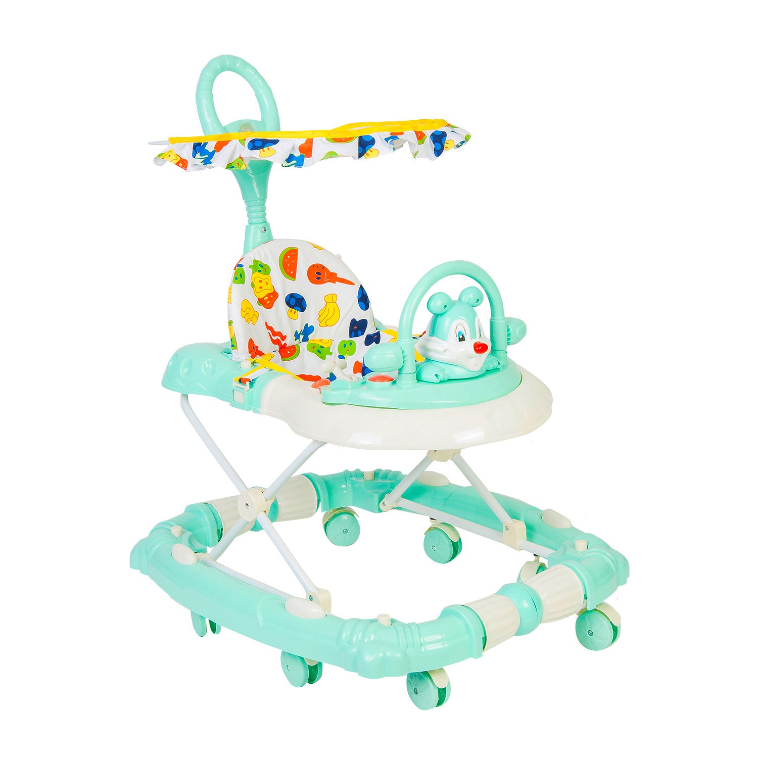 Animal Green 2 in 1 Premium Walker Cum Rocker - Baby Moo