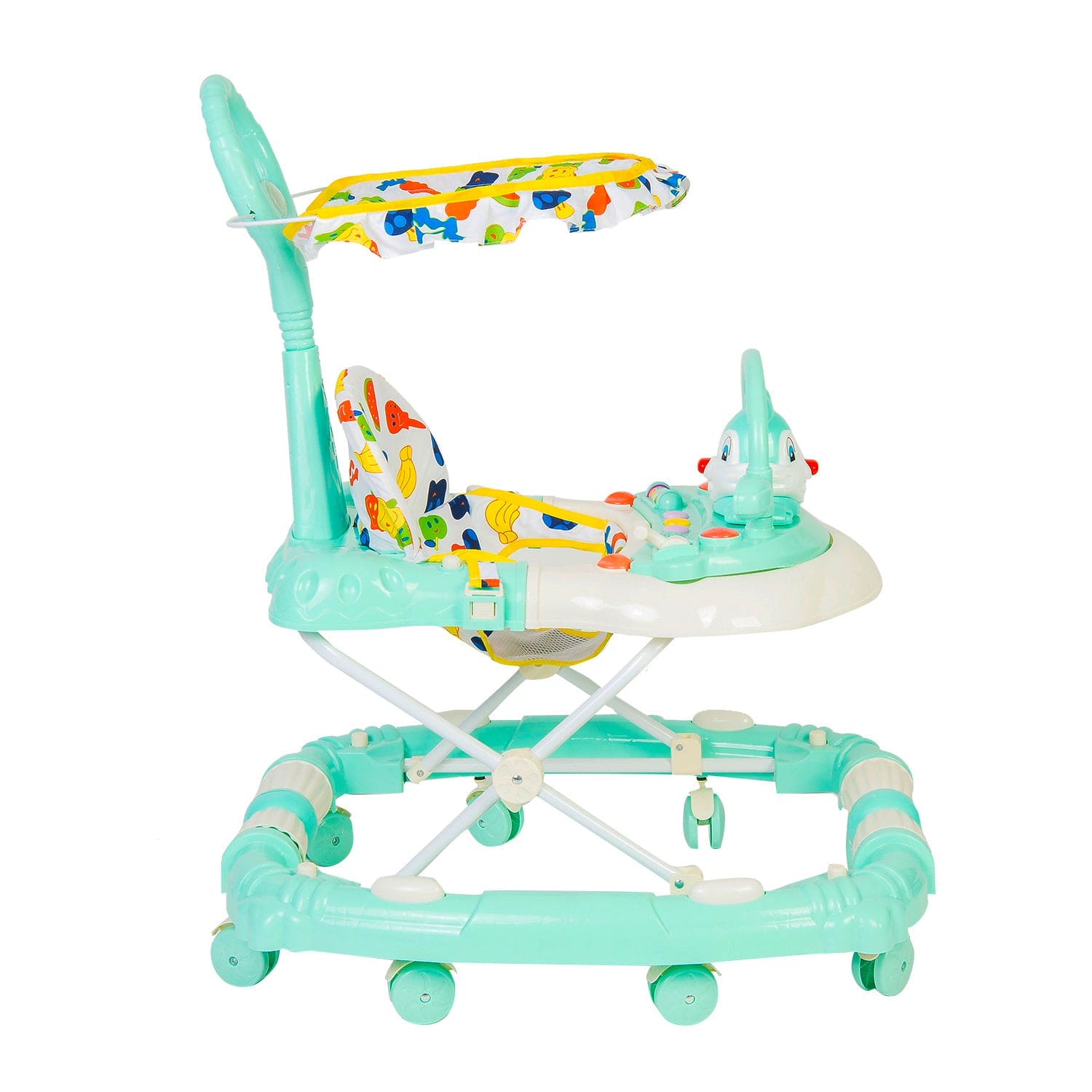 Animal Green 2 in 1 Premium Walker Cum Rocker - Baby Moo