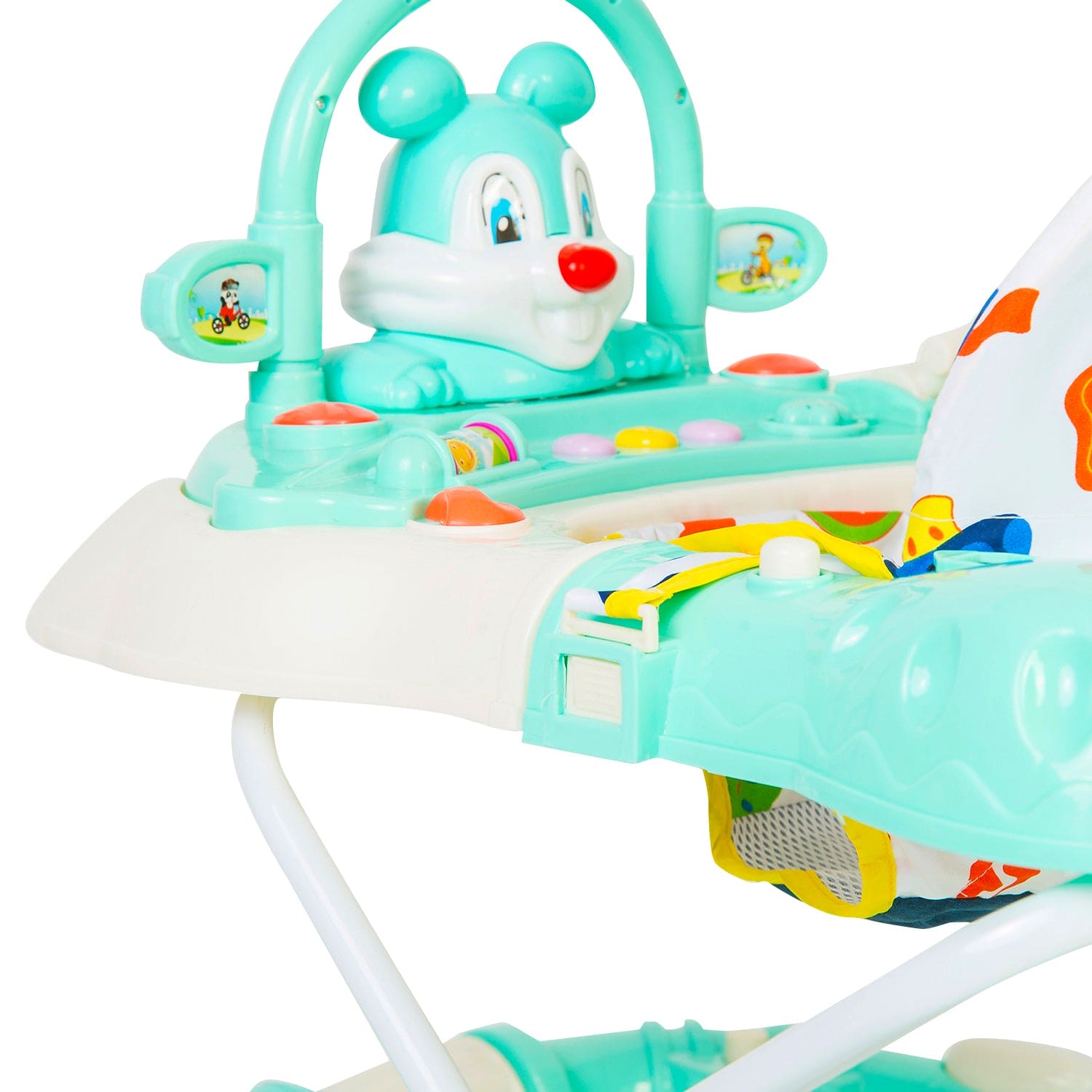 Animal Green 2 in 1 Premium Walker Cum Rocker - Baby Moo