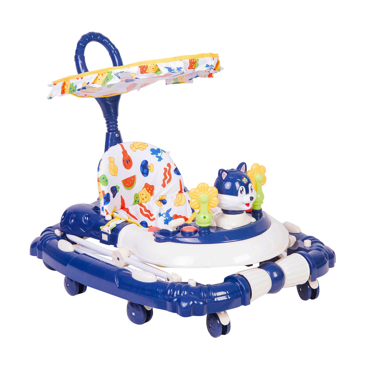 Fruity Blue 2 in 1 Premium Walker Cum Rocker - Baby Moo